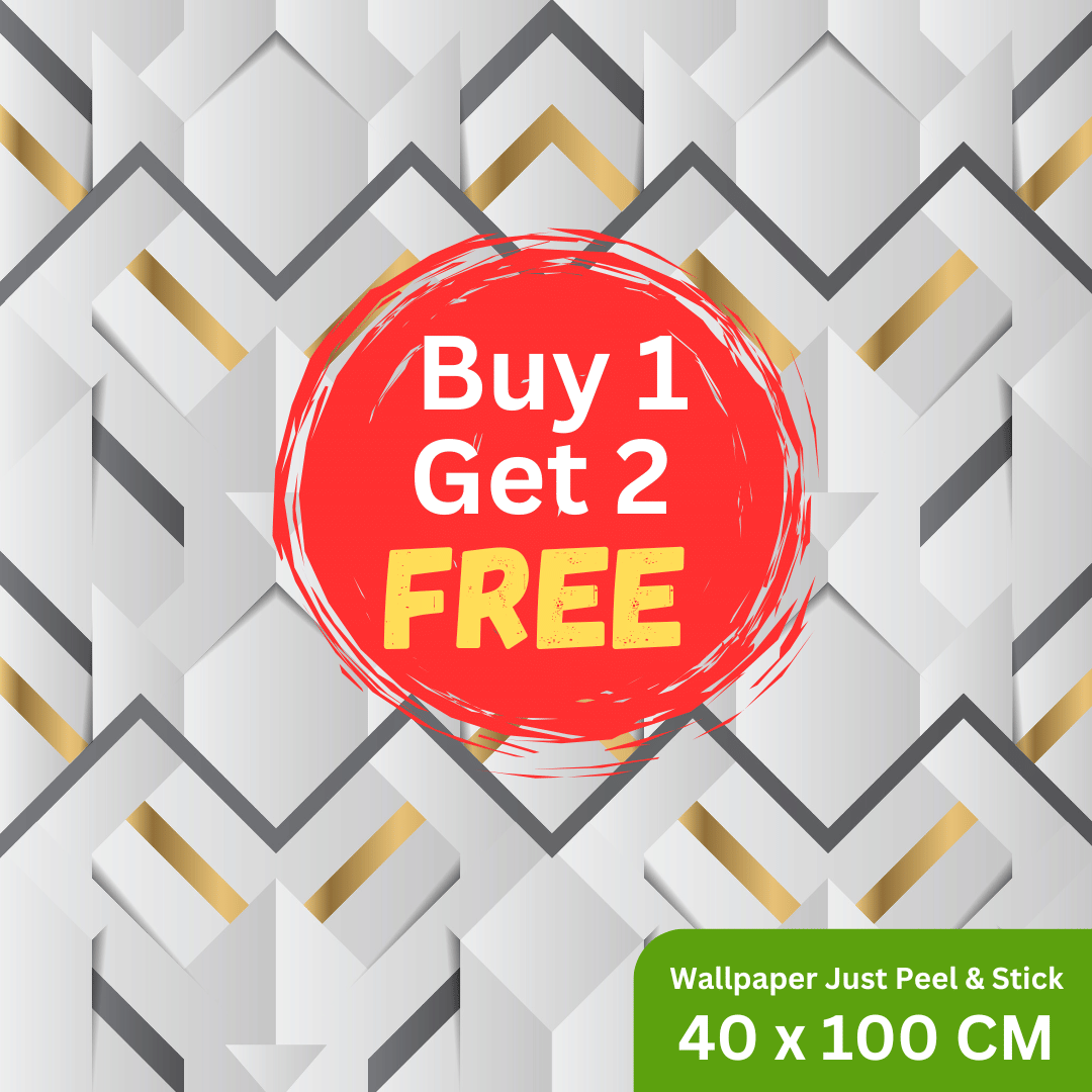     			Interawall Decor Self-Adhesive Decal Wallpaper Specific Product for Bedroom, Living Room, Kids Room, Play Room, Office | Abstract Home Wallpaper for Home Decor (Buy 1 get 2 Free, Pack of 3 Pcs,  Size-16x39 Inches Each Strip)