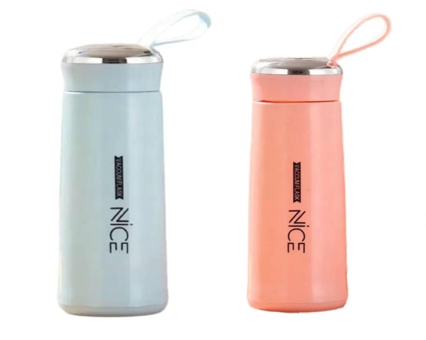     			JMD Store NICE Water Bottle 400 ml Pink Blue Glass School Water Bottle 400 mL ( Set of 2 )