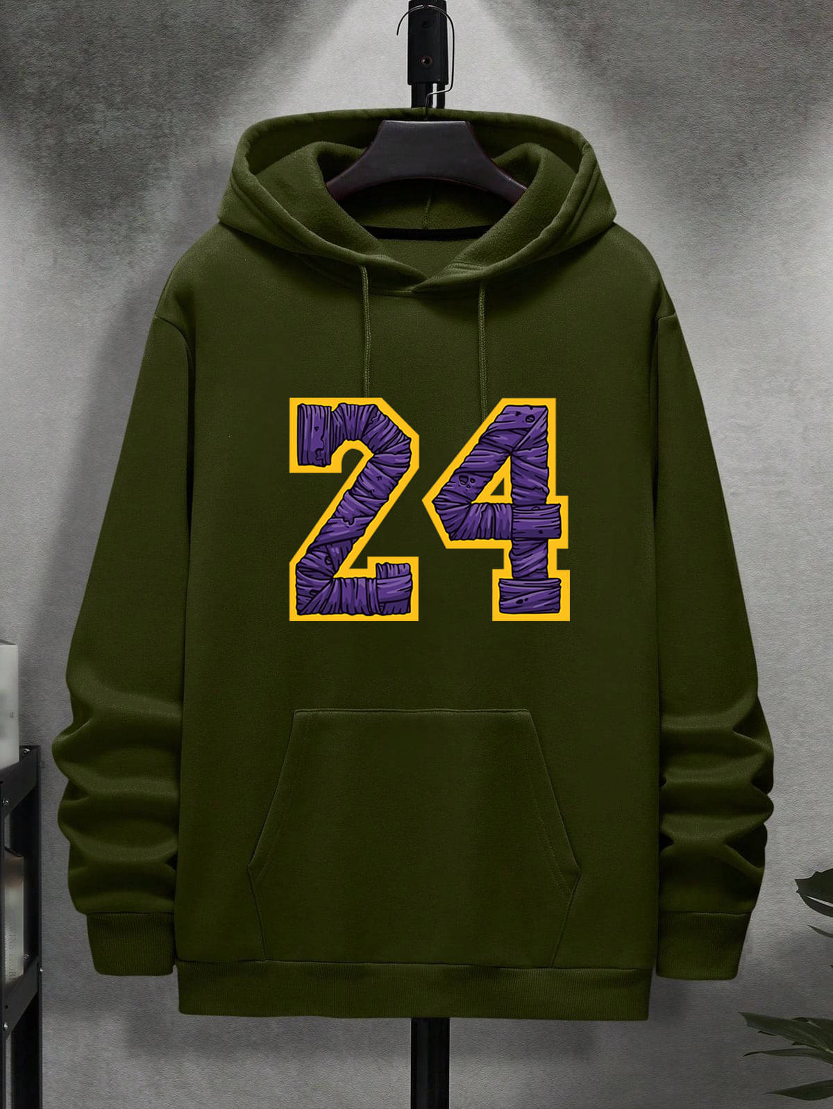     			KCON Fleece Hooded Men's Sweatshirt - Lime Green ( Pack of 1 )