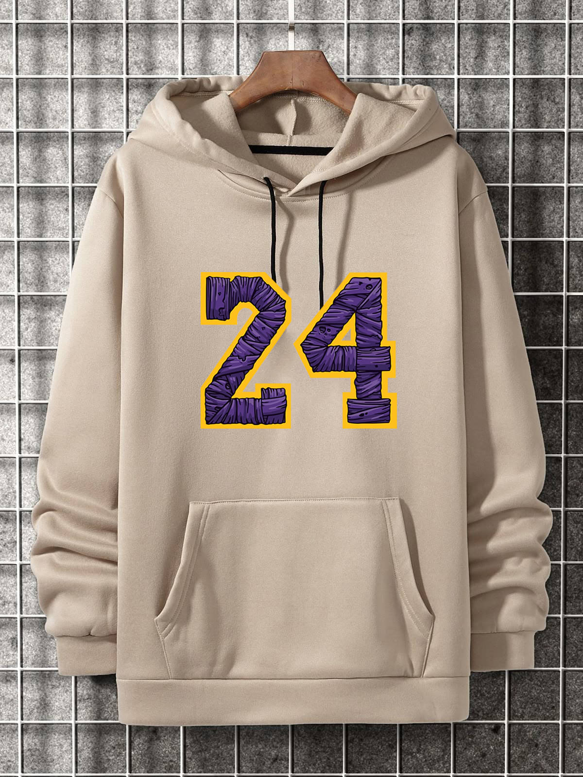     			KCON Fleece Hooded Men's Sweatshirt - Cream ( Pack of 1 )