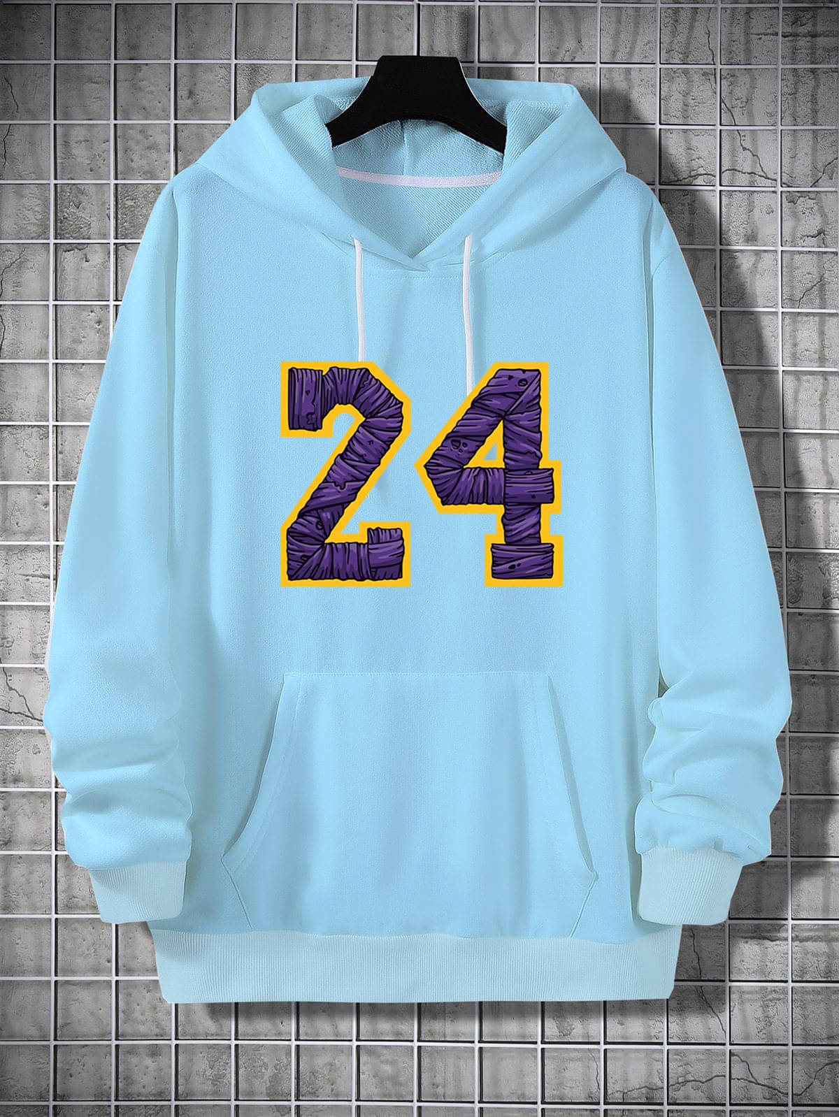     			KCON Fleece Hooded Men's Sweatshirt - Light Blue ( Pack of 1 )