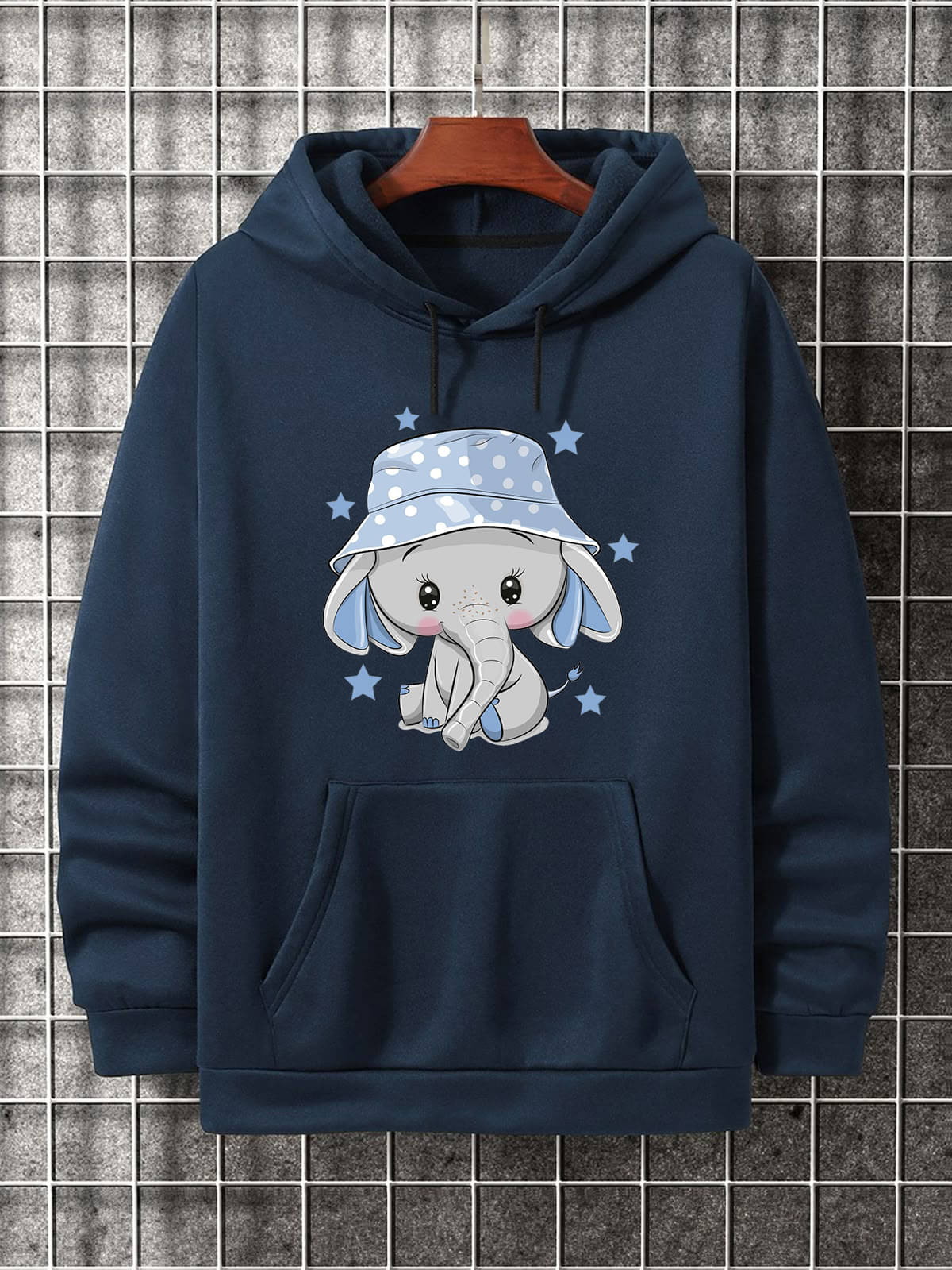     			KCON Fleece Hooded Men's Sweatshirt - Blue ( Pack of 1 )