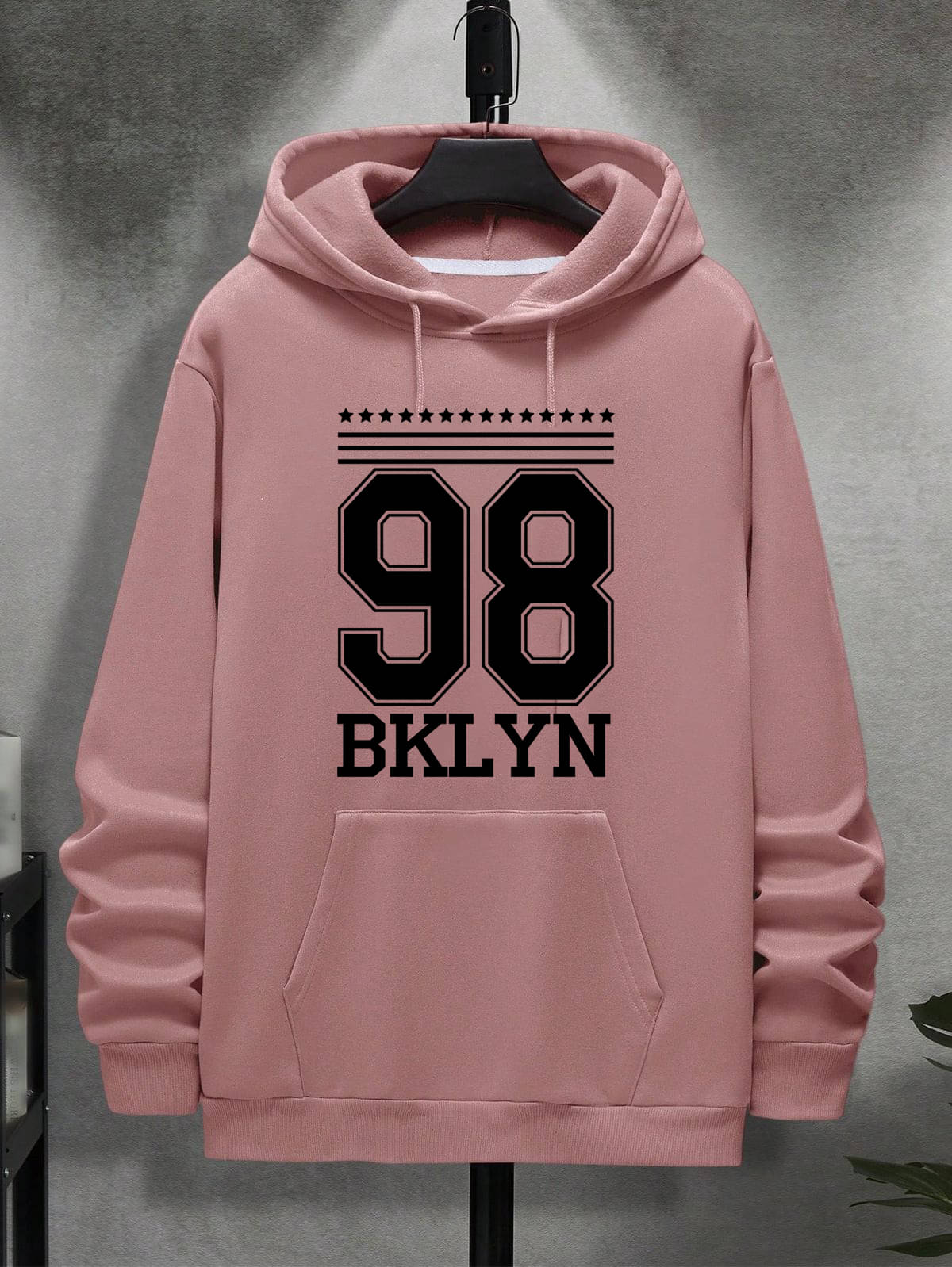     			KCON Fleece Hooded Men's Sweatshirt - Pink ( Pack of 1 )