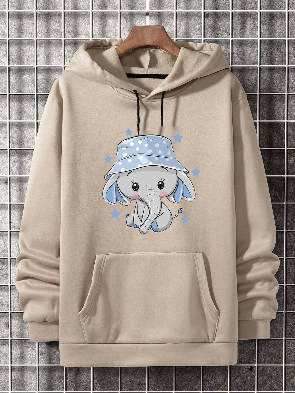     			KCON Fleece Hooded Men's Sweatshirt - Off-White ( Pack of 1 )
