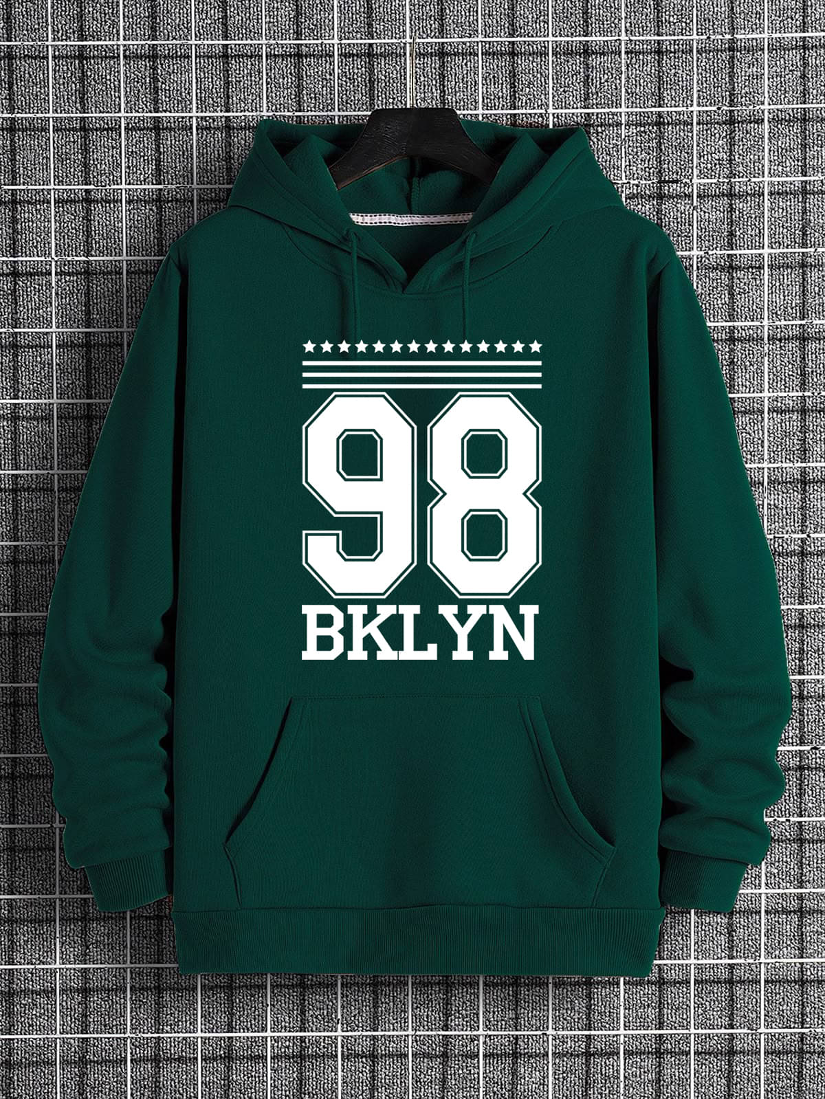     			KCON Fleece Hooded Men's Sweatshirt - Green ( Pack of 1 )