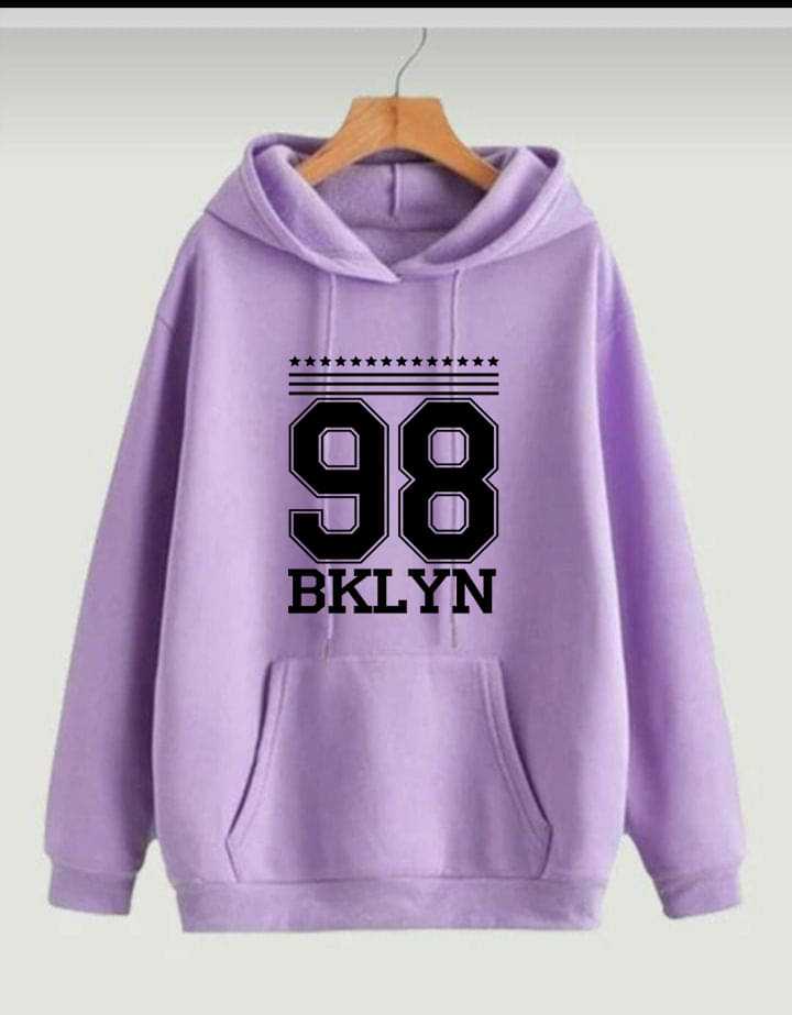     			KCON Fleece Hooded Men's Sweatshirt - Lavender ( Pack of 1 )