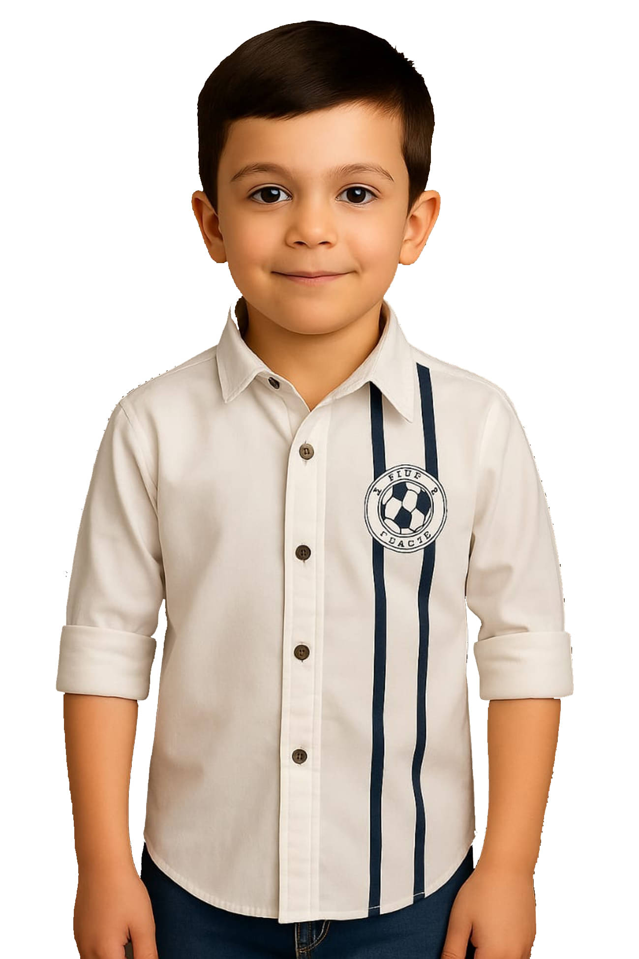     			KIDS CLUB Pack of 1 Boys 100% Cotton Full Sleeves Shirt ( White )