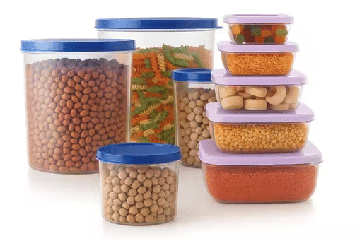    			Maxsun Plastic Beige Food Container ( Set of 8 )