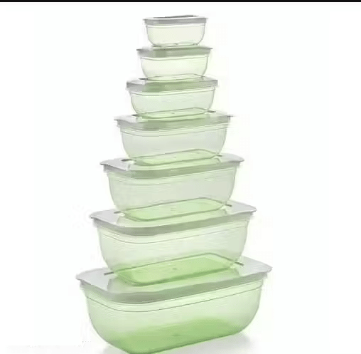     			Maxsun Plastic Green Food Container ( Set of 7 )