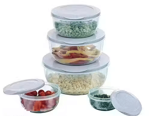     			Maxsun Plastic Grey Food Container ( Set of 5 )