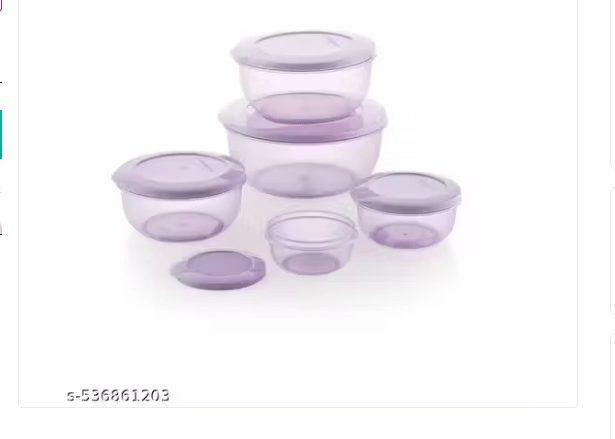     			Maxsun Plastic Purple Food Container ( Set of 5 )