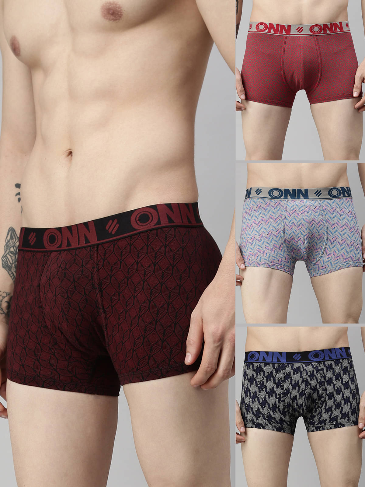 ONN Pack of 4 Cotton Blend Briefs For Men's ( Multicolor15 )     			ONN Pack of 4 Cotton Blend Briefs For Men's ( Multicolor15 )