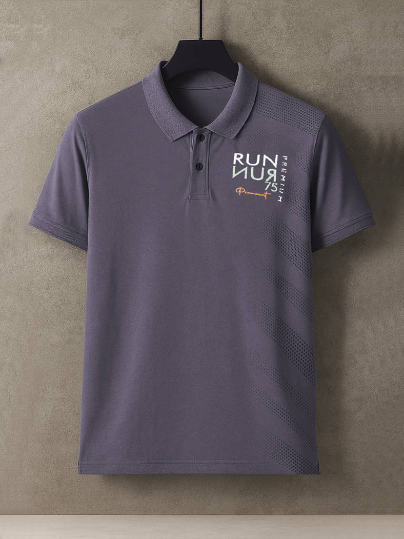     			Promount Men Cotton Blend Regular Fit Solid Polo T Shirt ( Purple )