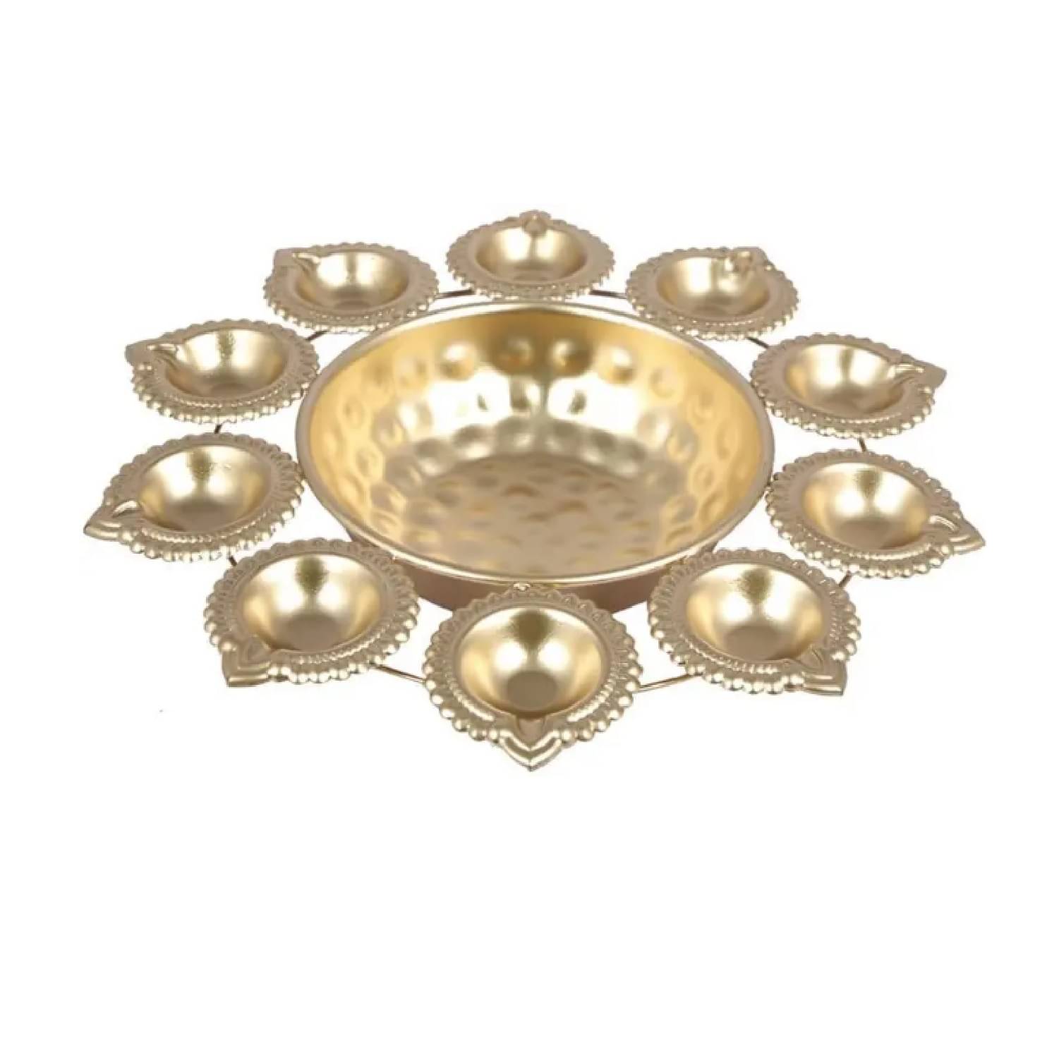     			Qin Pin Brass Floor Diya - Pack of 1