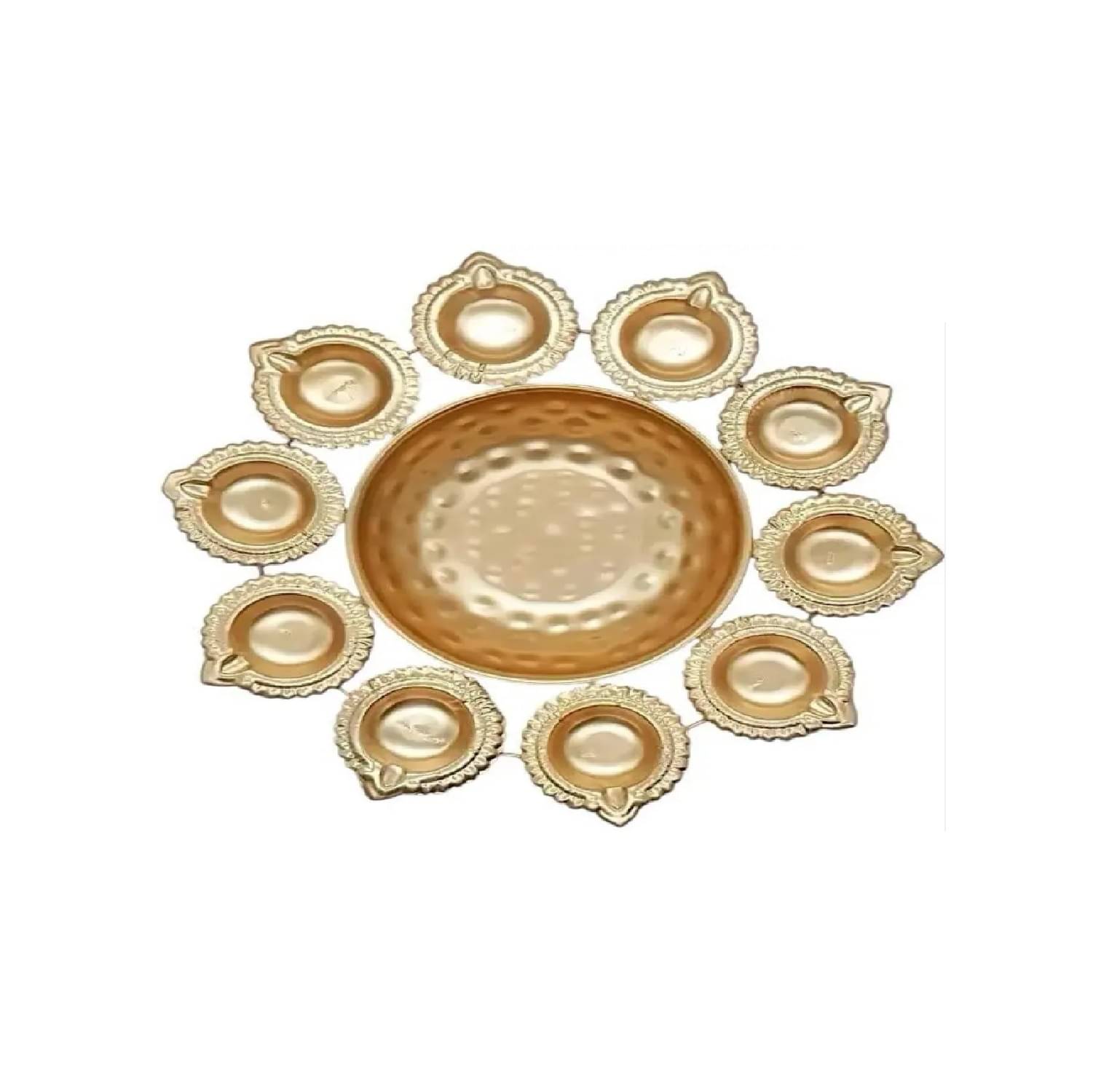     			Qin Pin Brass Floor Diya - Pack of 1