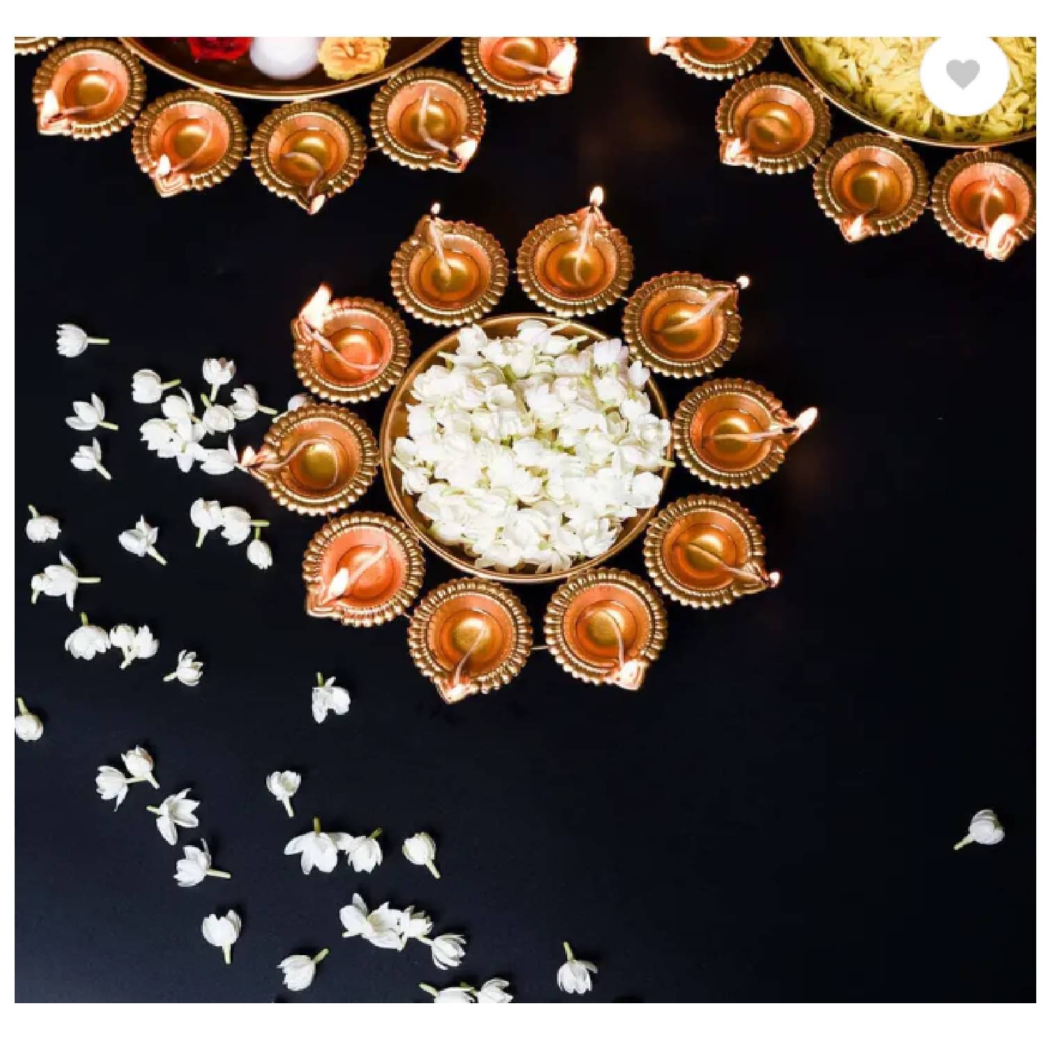     			Qin Pin Brass Floor Diya - Pack of 1