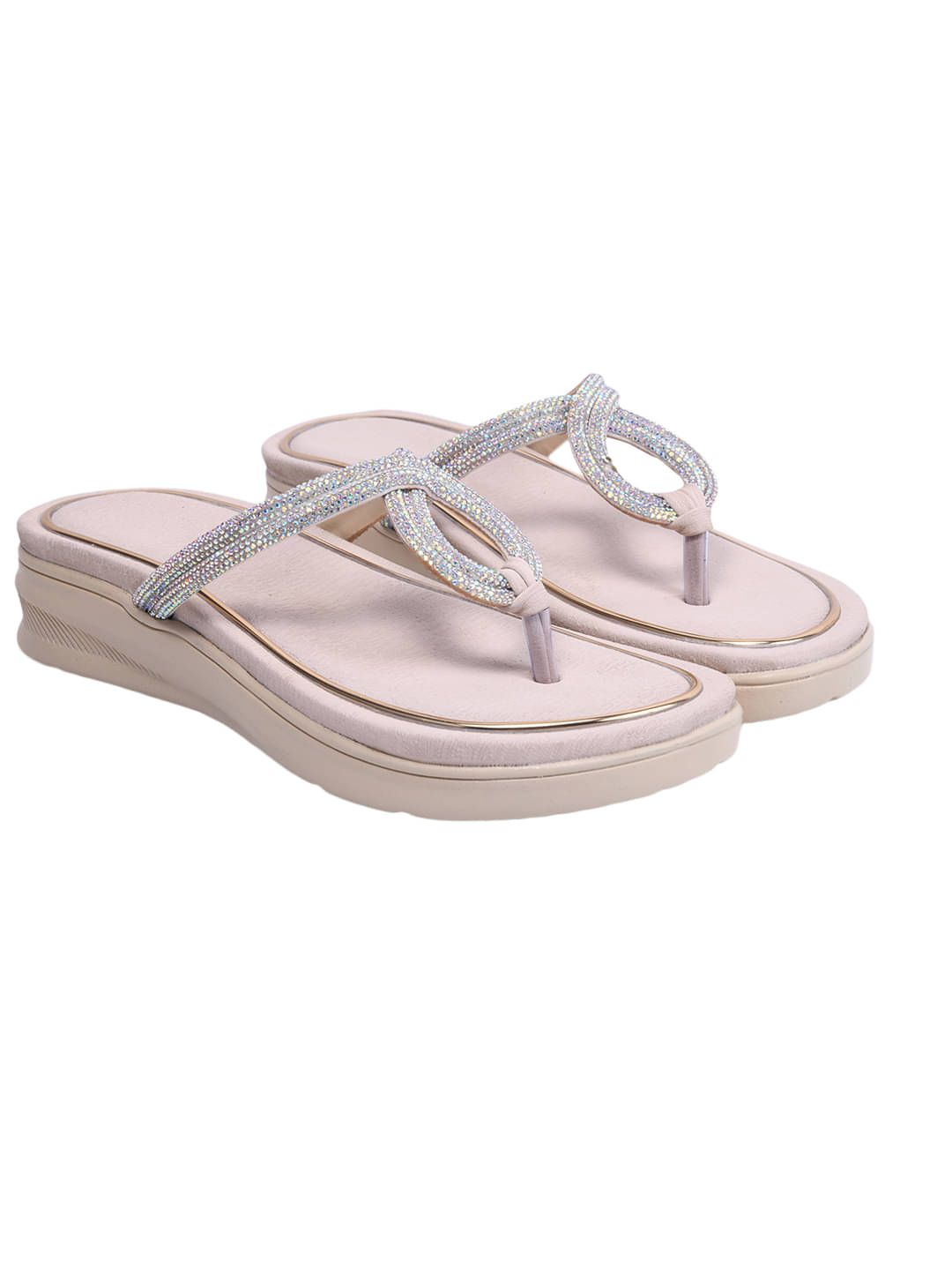     			Shoetopia Cream Women's Sandal Heels