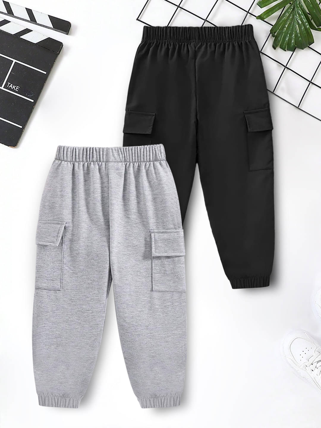     			Trampoline Pack of 2 Boys Cotton Blend Trackpant ( Multi Color )