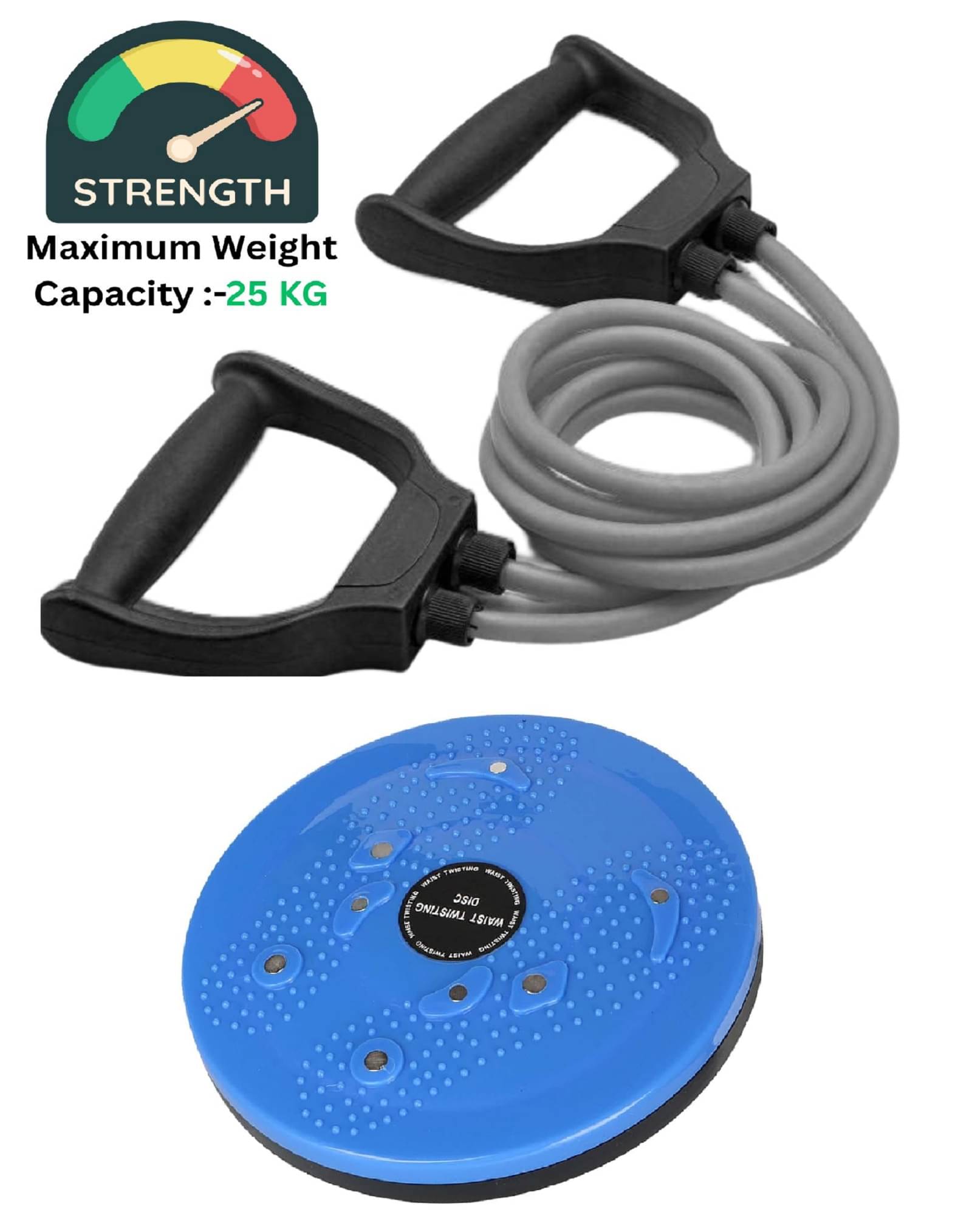     			Tummy Twister and Resistance Band Fitness Exercise Gym Accessories Full Body Stretching Strength Abdominal Core and Chest Abs Exercise Equipment