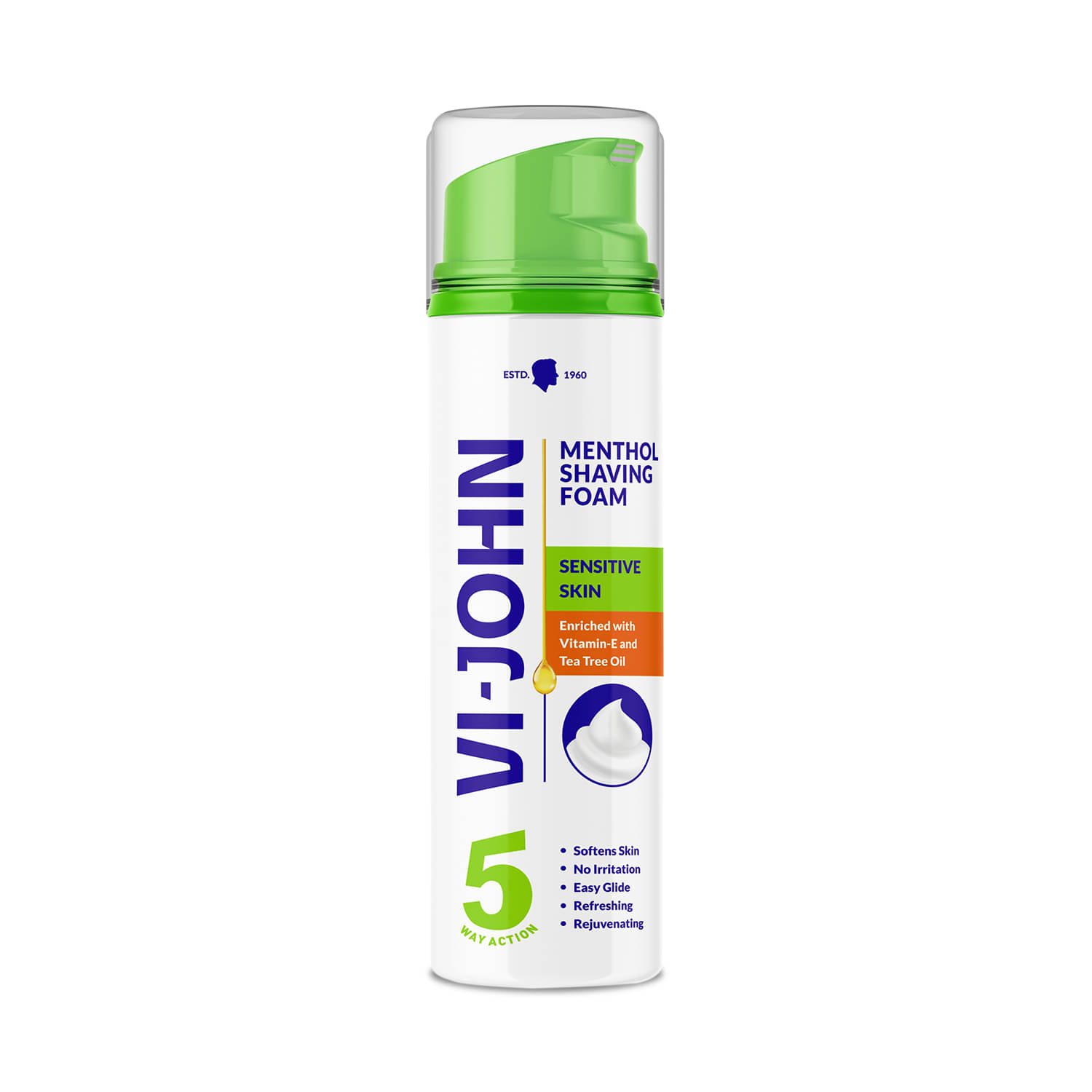     			Vi-John Menthol Sensitive Shaving Foam 200 mL