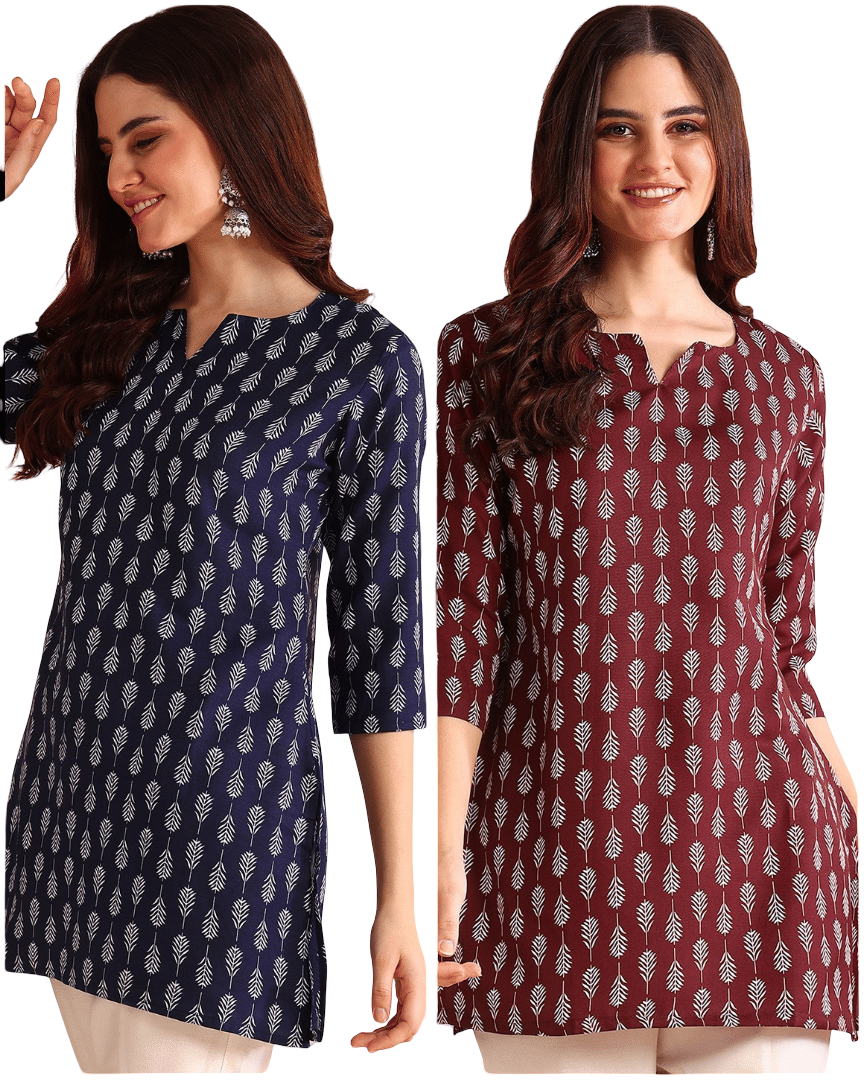 Virhan Women Rayon Printed Straight Kurti ( Multicolor2 )     			Virhan Women Rayon Printed Straight Kurti ( Multicolor2 )