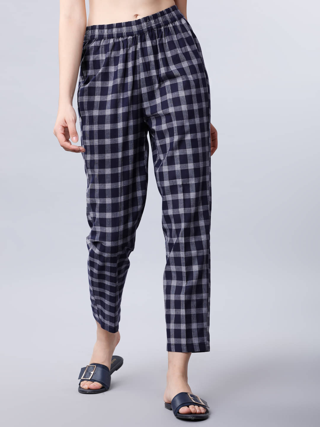     			Vishudh Women Cotton Casual Trousers ( Multicolor )
