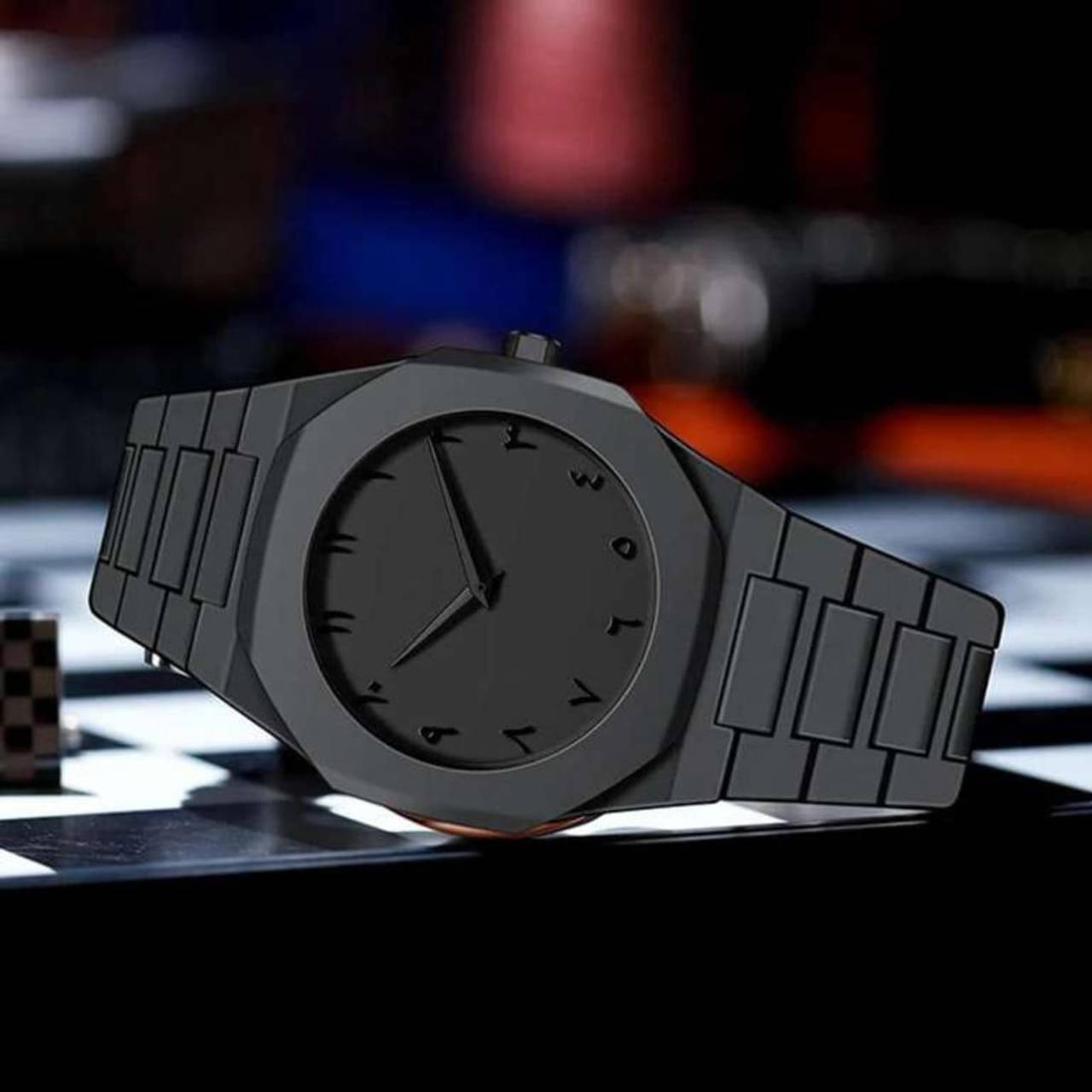     			Wristy Black Plastic Analog Men's Watch