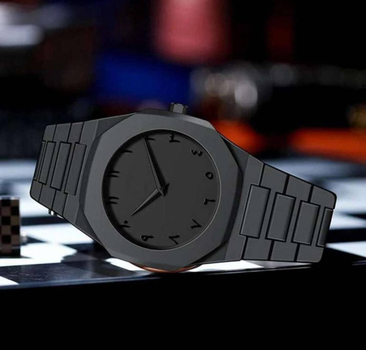     			Wristy Black Plastic Analog Men's Watch