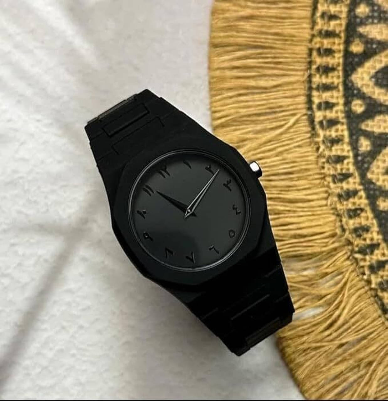     			Wristy Black Plastic Analog Men's Watch