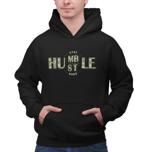     			hoshii Fleece Hooded Men's Sweatshirt - Black ( Pack of 1 )