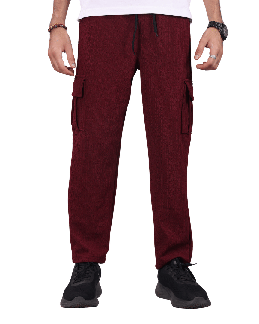     			ikigai Loose Men's Cargos - Maroon ( Pack of 1 )