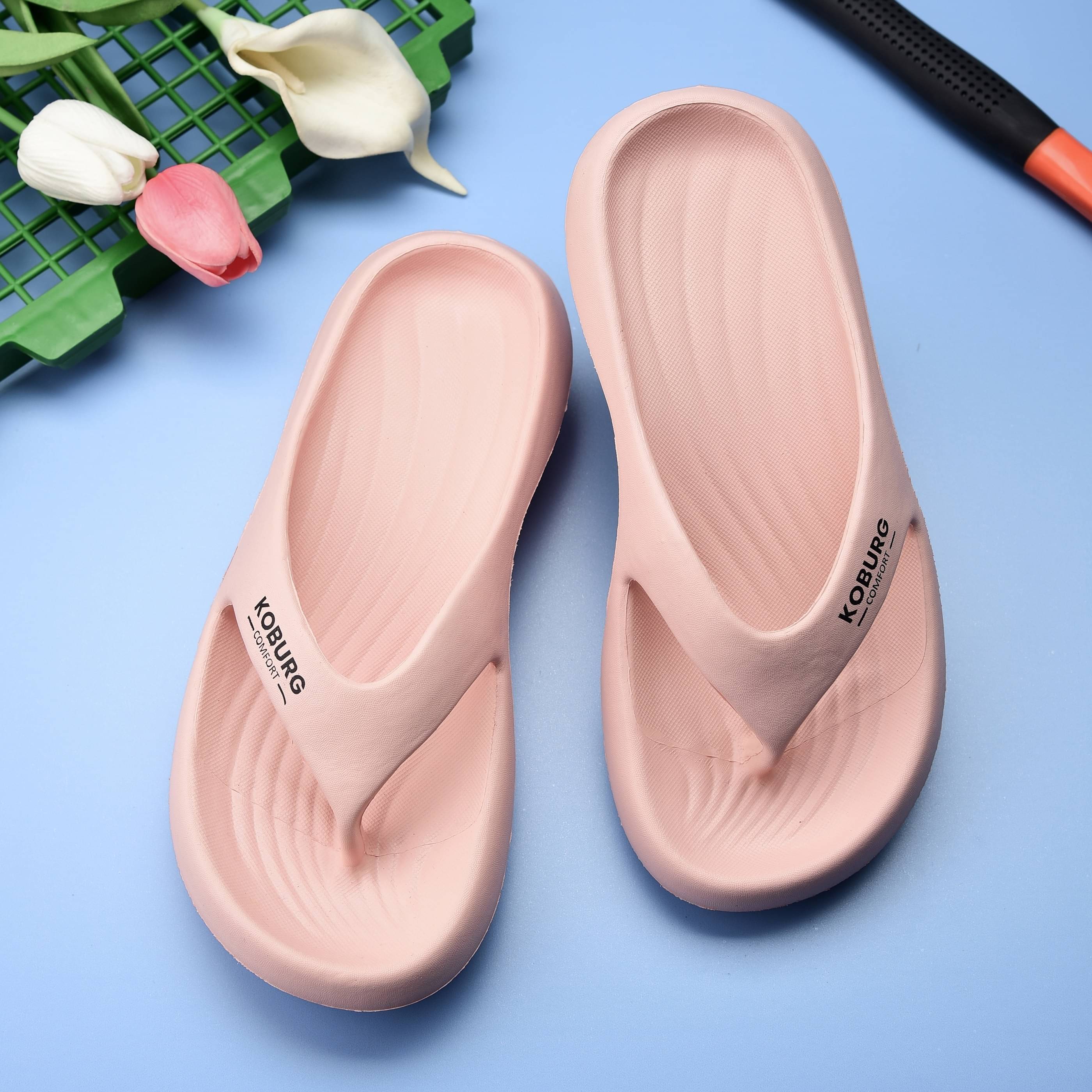     			koburg Pink Women's Flip Flop