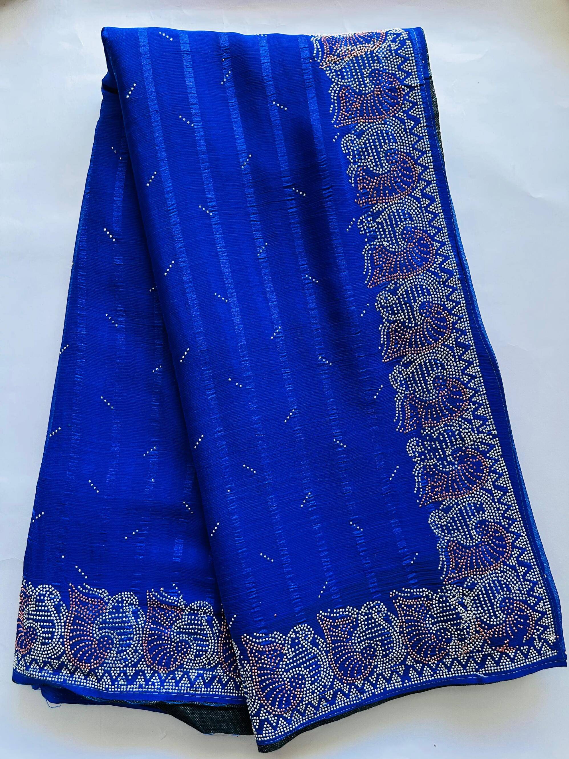 AB Silk Georgette Embellished Regular Saree With Unstitched Blouse Piece ( Light Blue ) AB Silk Georgette Embellished Regular Saree With Unstitched Blouse Piece ( Light Blue )