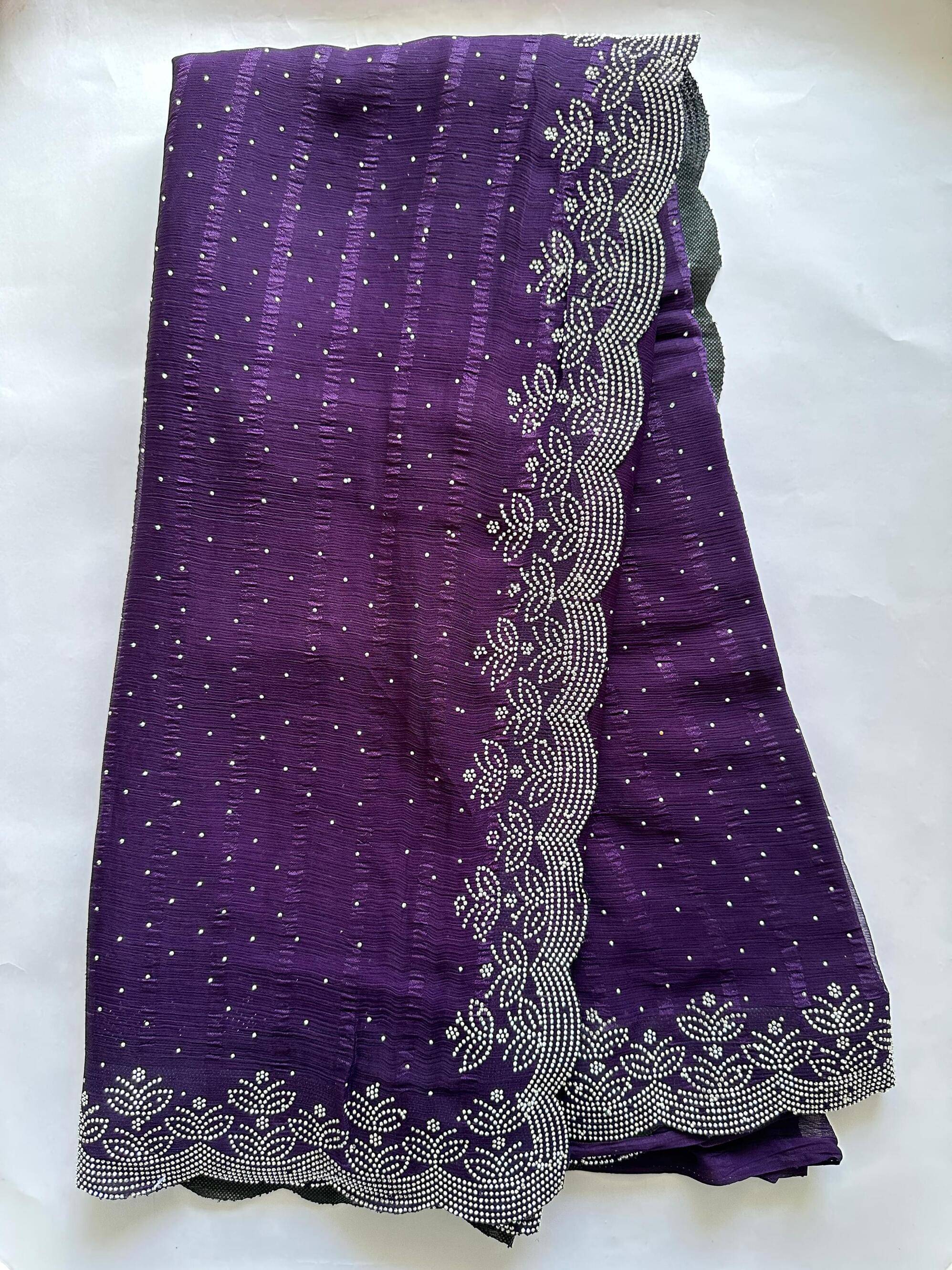 AB Silk Georgette Embellished Regular Saree With Unstitched Blouse Piece ( Wine )     			AB Silk Georgette Embellished Regular Saree With Unstitched Blouse Piece ( Wine )