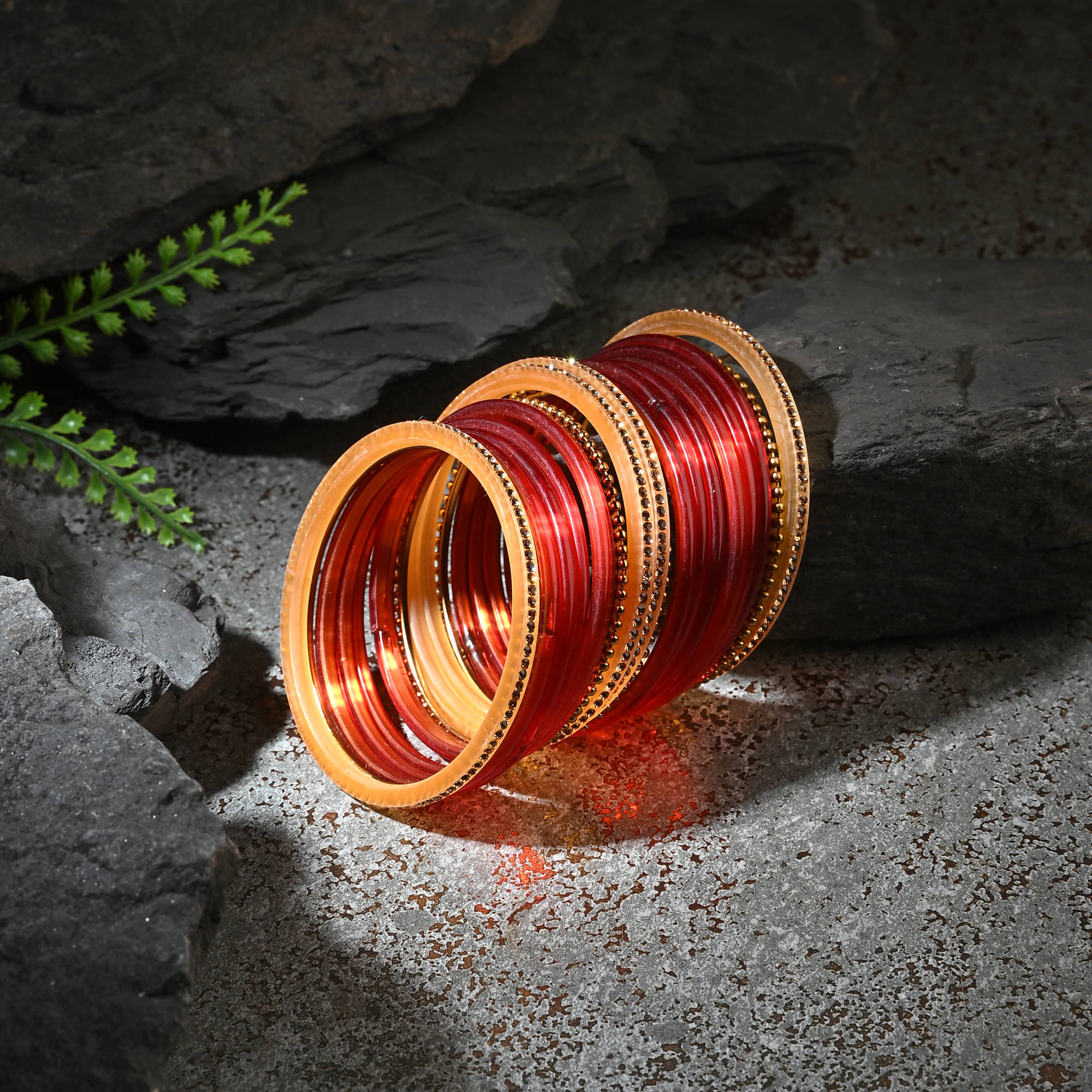     			AFAST Red Bangle Set ( Pack of 2 )