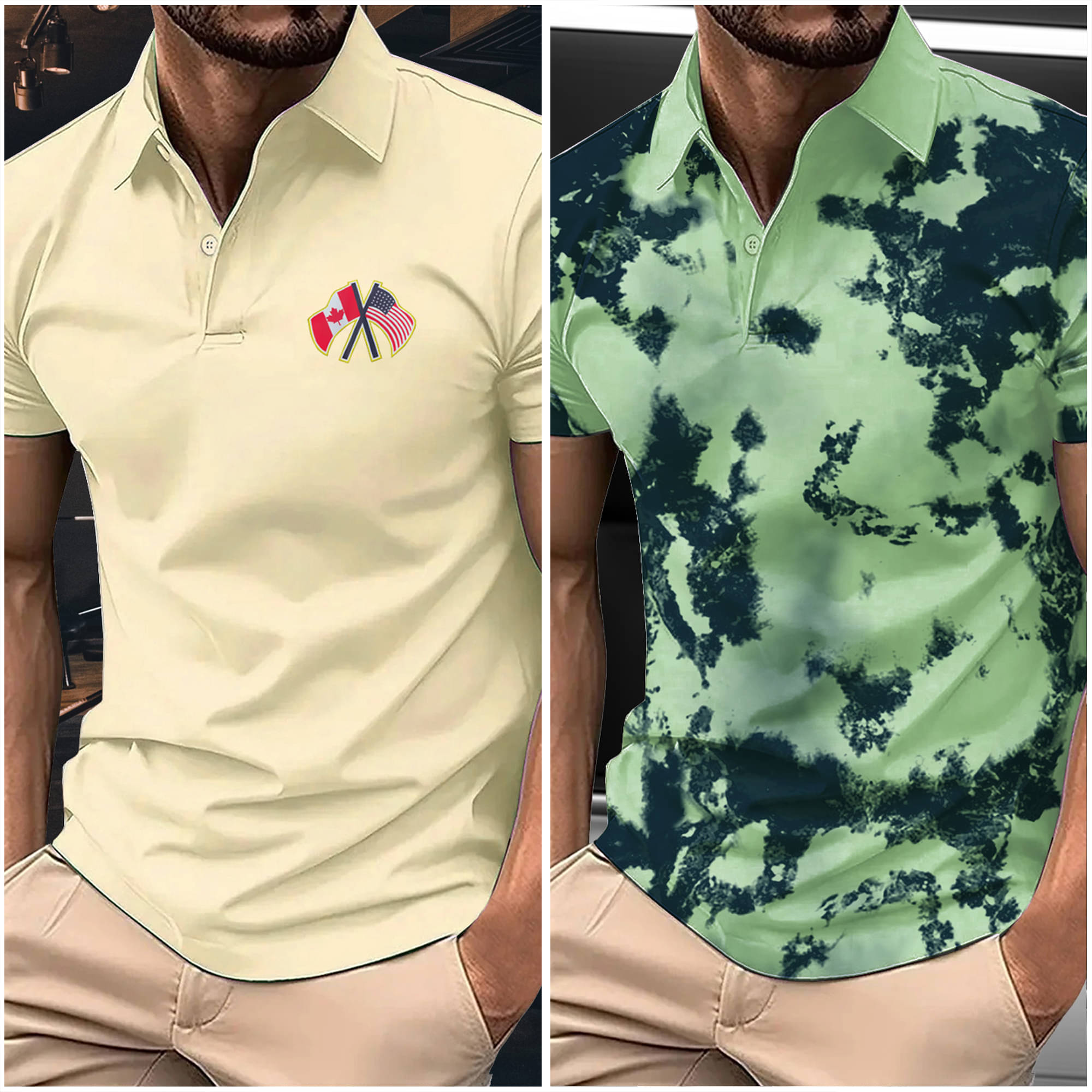     			AIN6 Men Polyester Regular Fit Printed Polo T Shirt ( Sea Green )