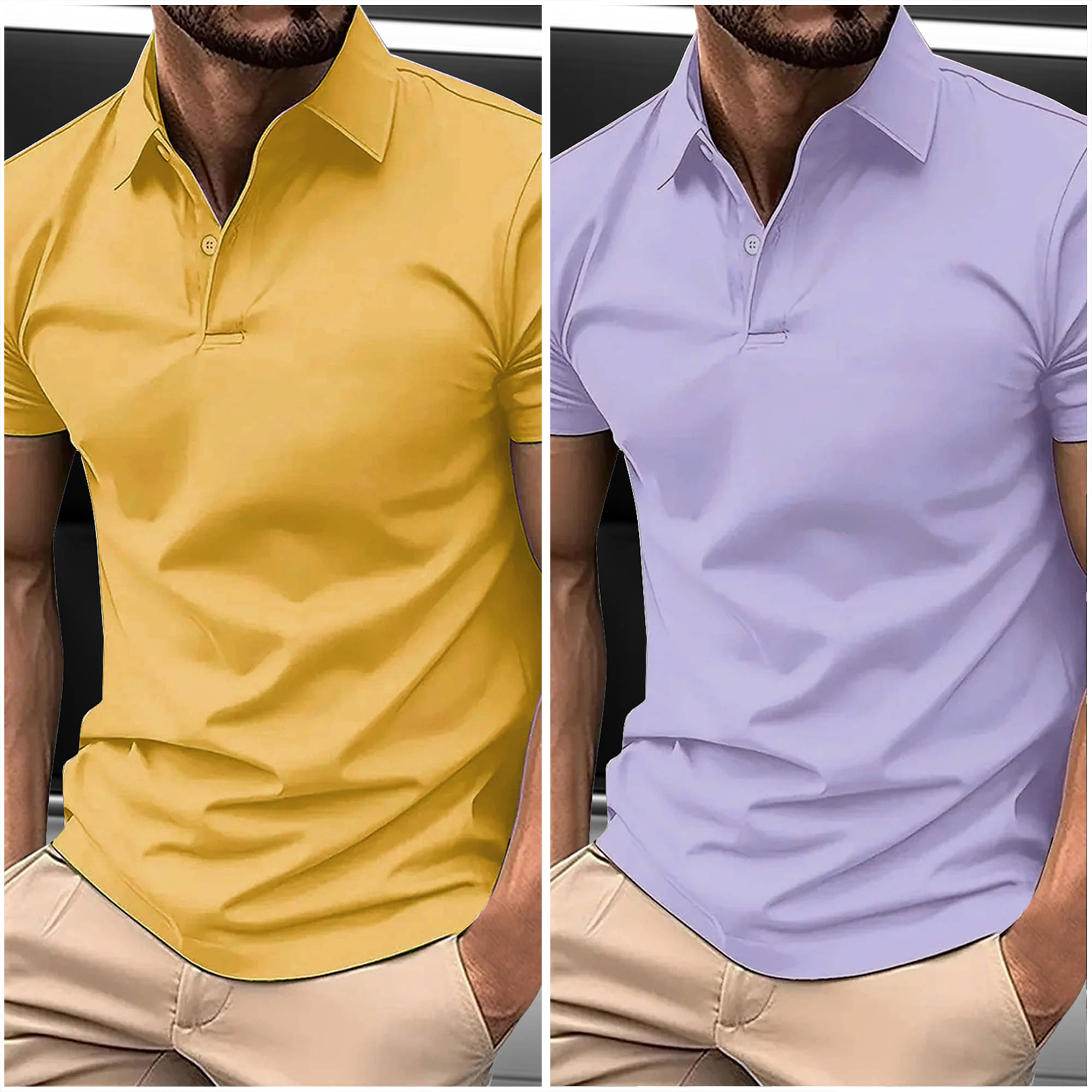 AIN6 Men Polyester Regular Fit Solid Polo T Shirt ( Lavender ) AIN6 Men Polyester Regular Fit Solid Polo T Shirt ( Lavender )