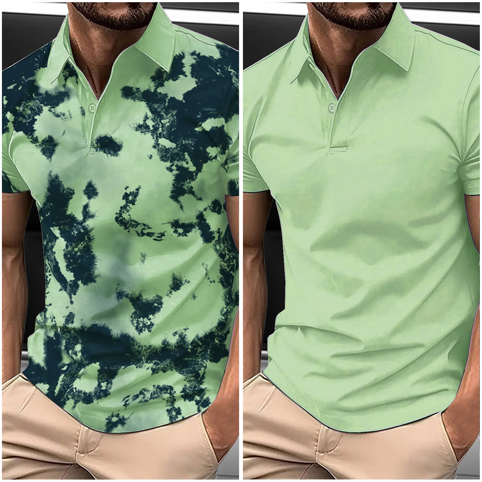     			AIN6 Men Polyester Regular Fit Printed Polo T Shirt ( Sea Green )