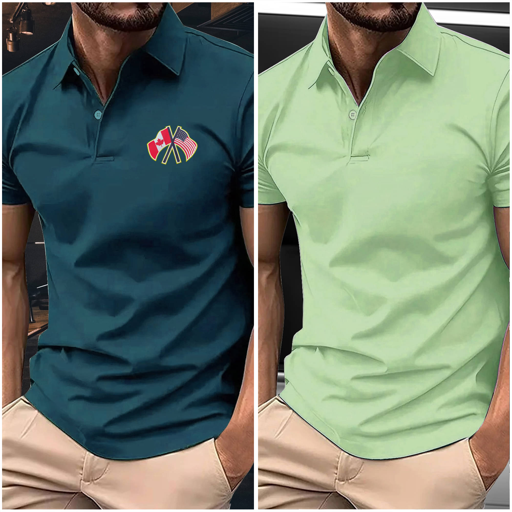 AIN6 Men Polyester Regular Fit Printed Polo T Shirt ( Sea Green ) AIN6 Men Polyester Regular Fit Printed Polo T Shirt ( Sea Green )