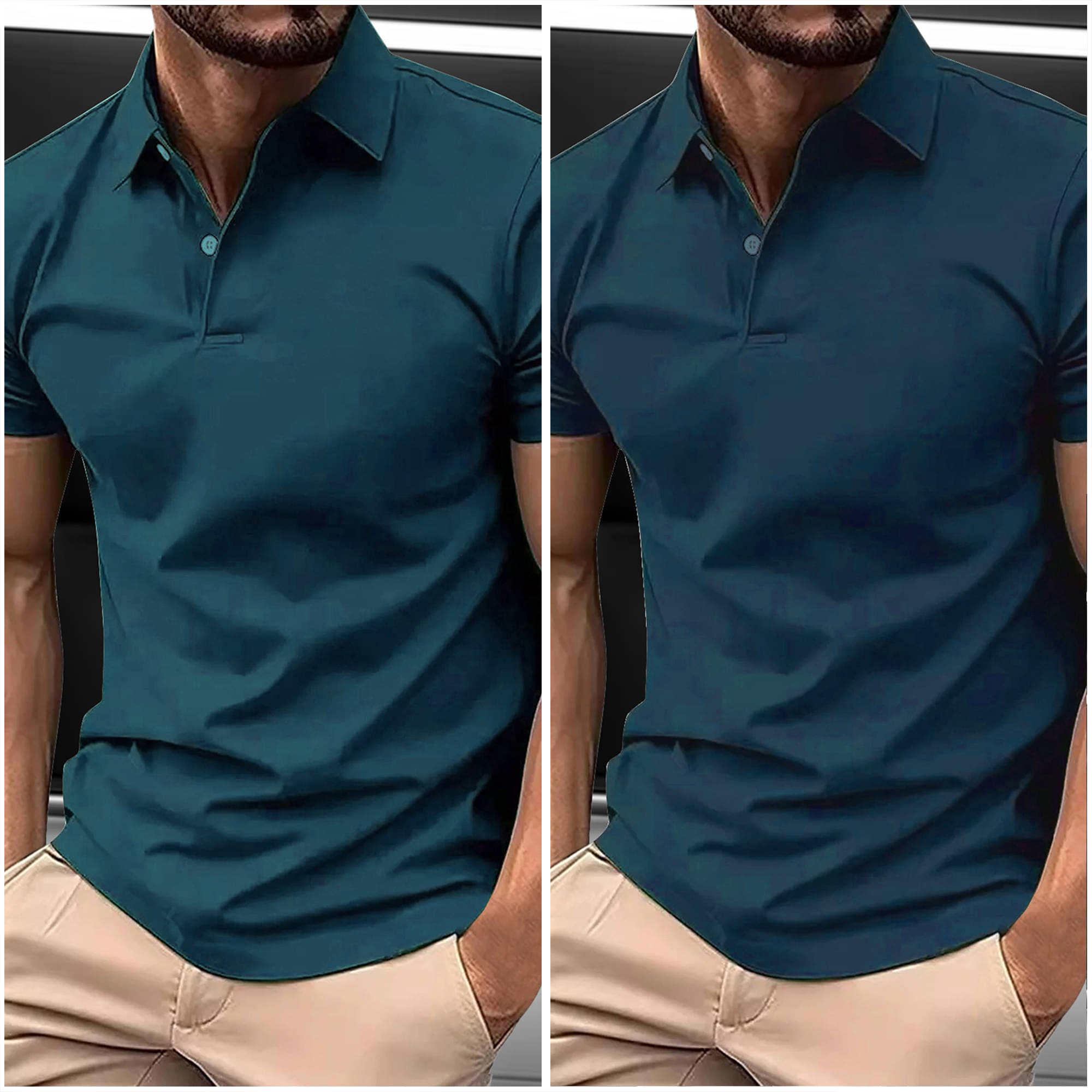     			AIN6 Men Polyester Regular Fit Solid Polo T Shirt ( Teal Blue )