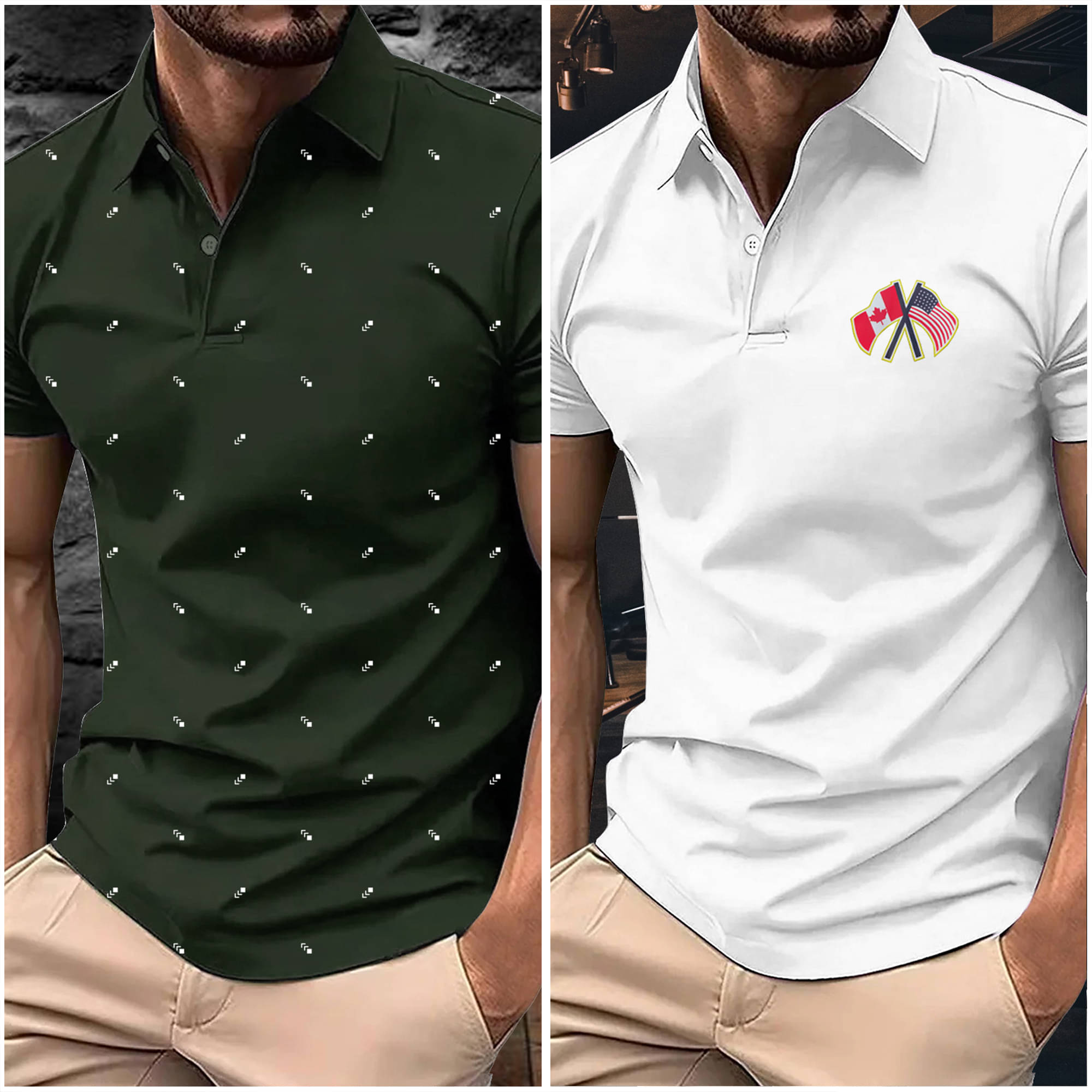 AIN6 Men Polyester Regular Fit Printed Polo T Shirt ( White ) AIN6 Men Polyester Regular Fit Printed Polo T Shirt ( White )