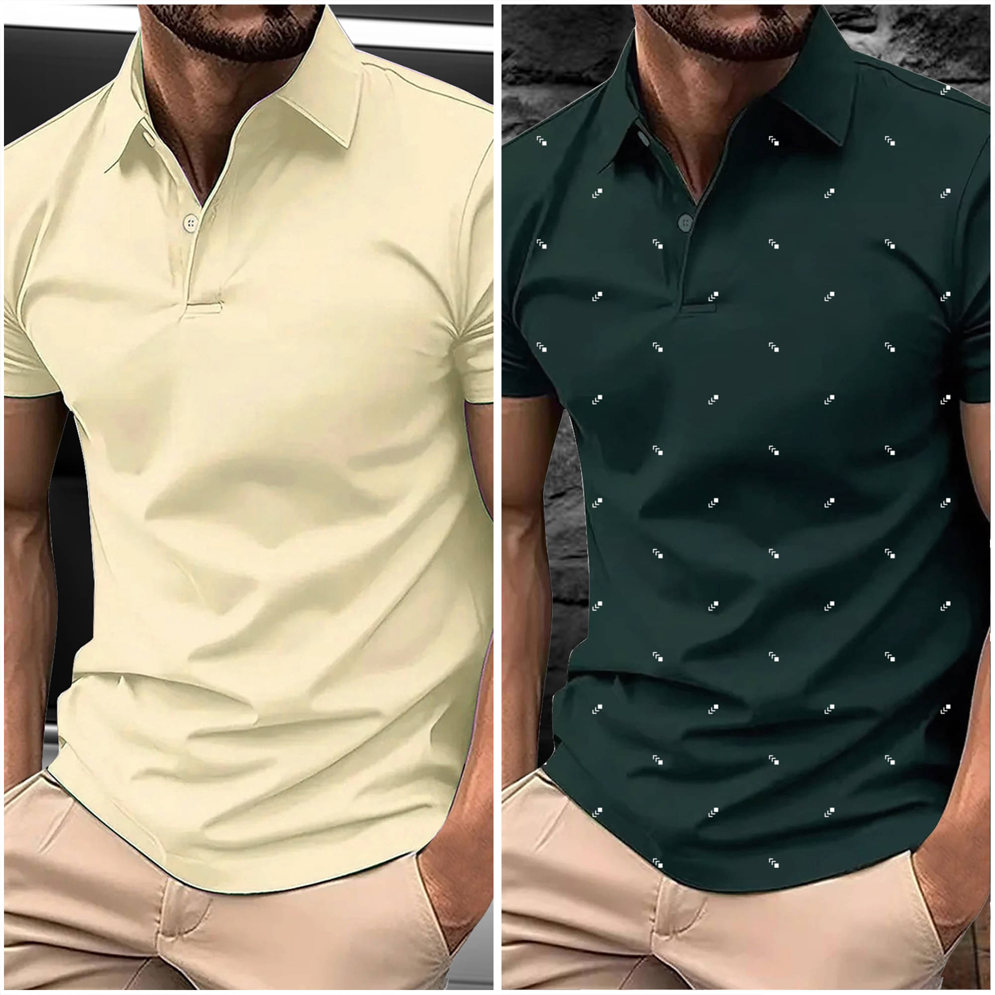     			AIN6 Men Polyester Regular Fit Printed Polo T Shirt ( Dark Green )
