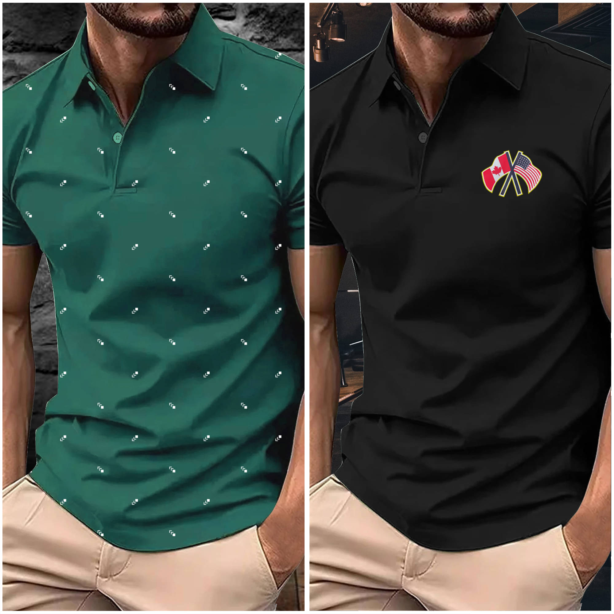 AIN6 Men Polyester Regular Fit Printed Polo T Shirt ( Black ) AIN6 Men Polyester Regular Fit Printed Polo T Shirt ( Black )