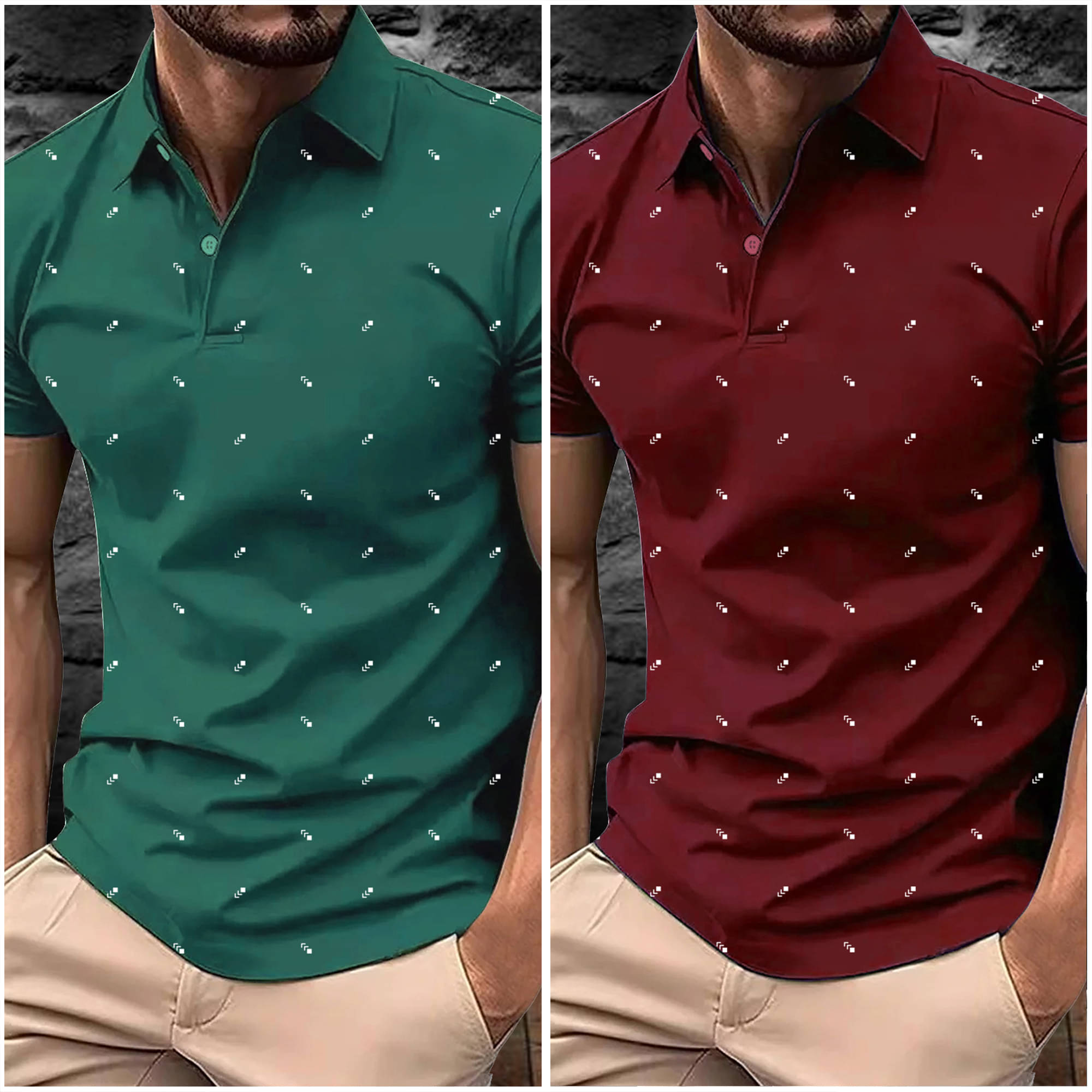 AIN6 Men Polyester Regular Fit Printed Polo T Shirt ( Maroon ) AIN6 Men Polyester Regular Fit Printed Polo T Shirt ( Maroon )