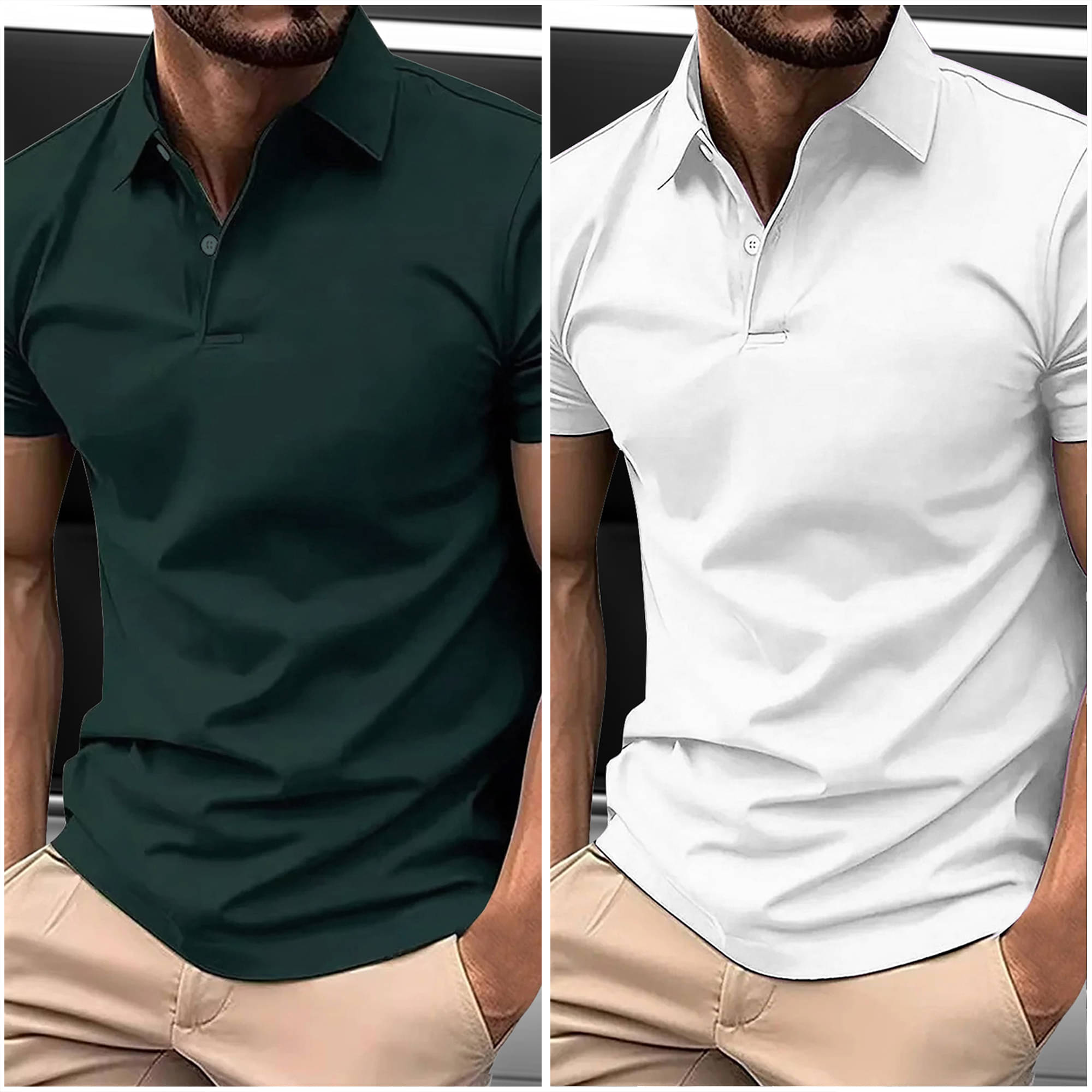     			AIN6 Men Polyester Regular Fit Solid Polo T Shirt ( White )