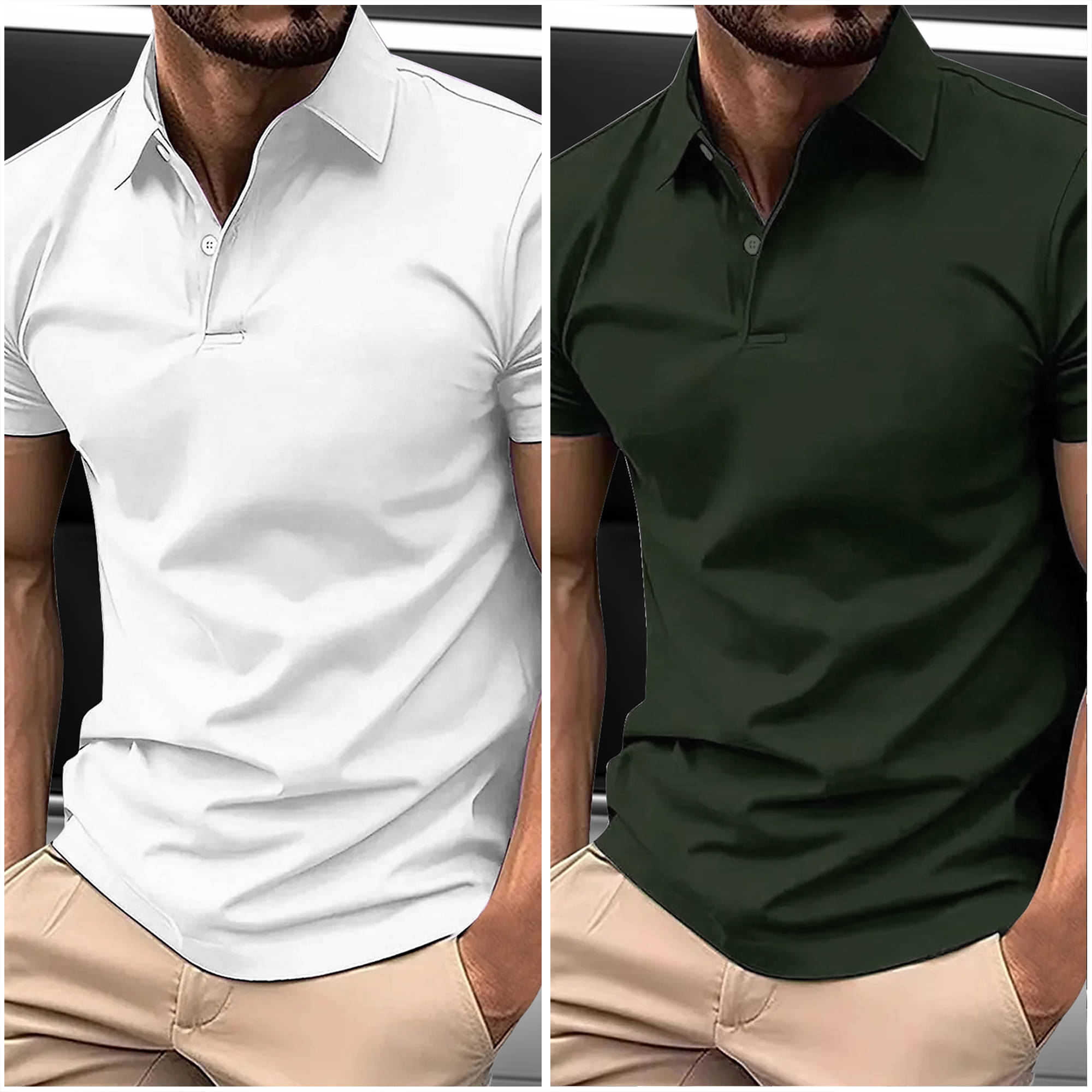     			AIN6 Men Polyester Regular Fit Solid Polo T Shirt ( Olive )