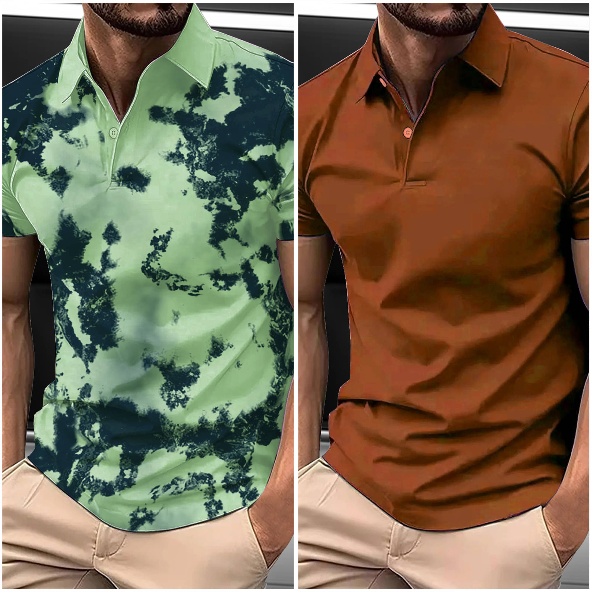     			AIN6 Men Polyester Regular Fit Printed Polo T Shirt ( Sea Green )