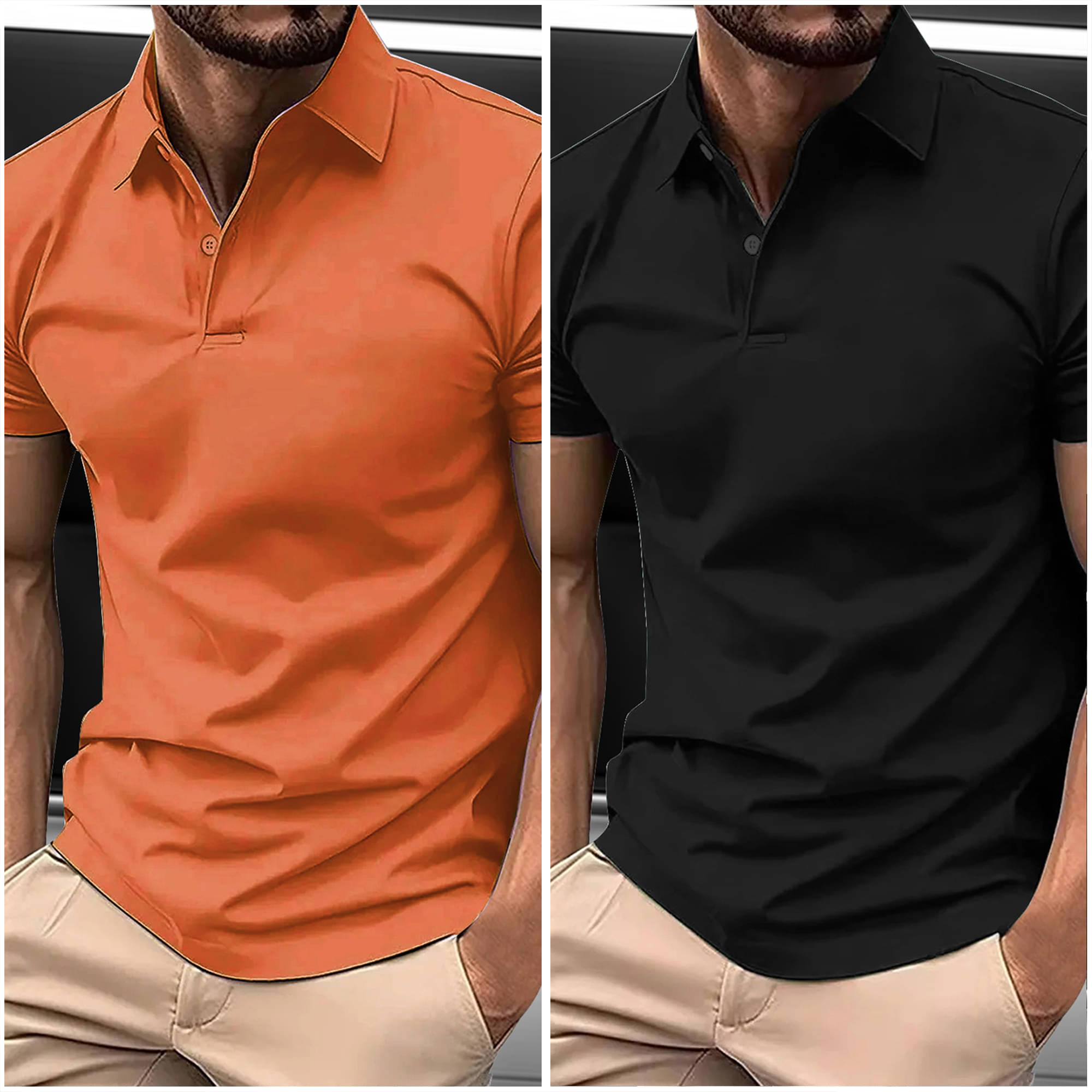     			AIN6 Men Polyester Regular Fit Solid Polo T Shirt ( Black )