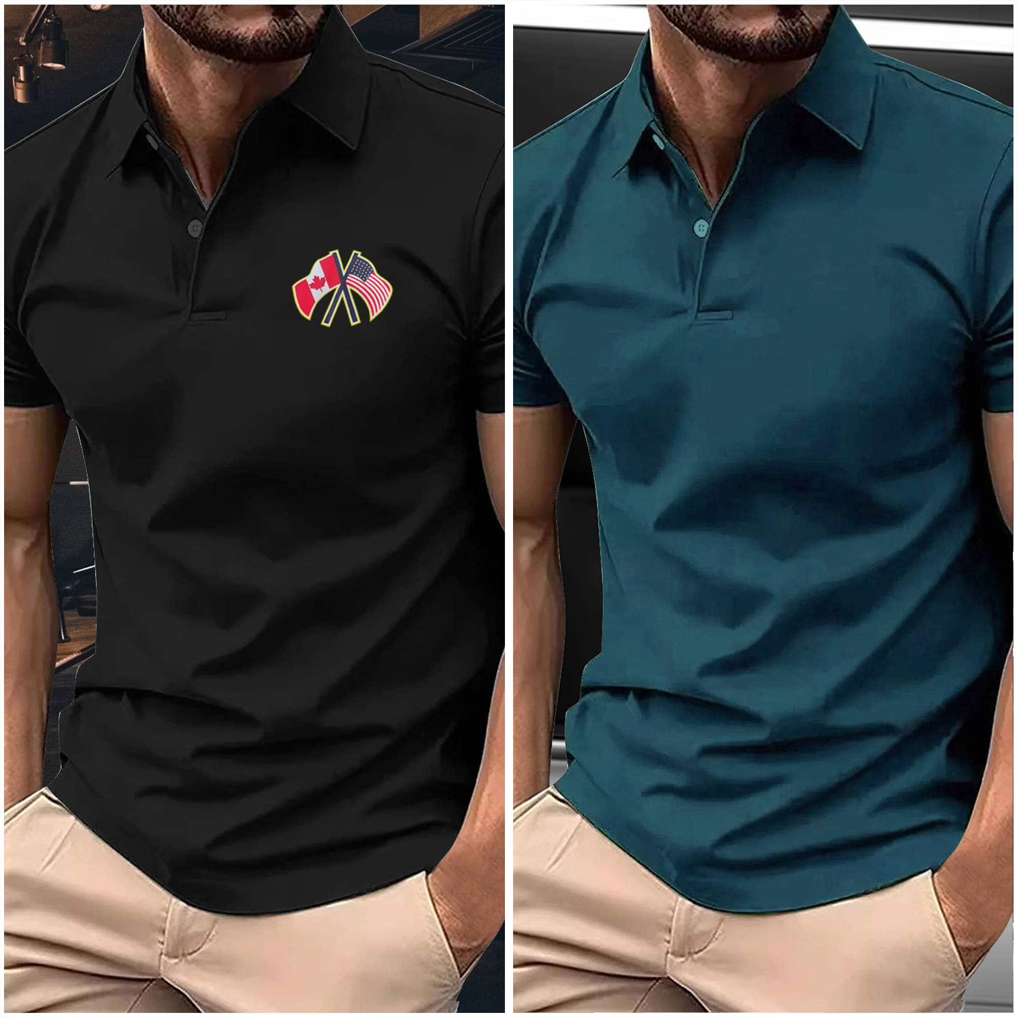     			AIN6 Men Polyester Regular Fit Printed Polo T Shirt ( Teal Blue )