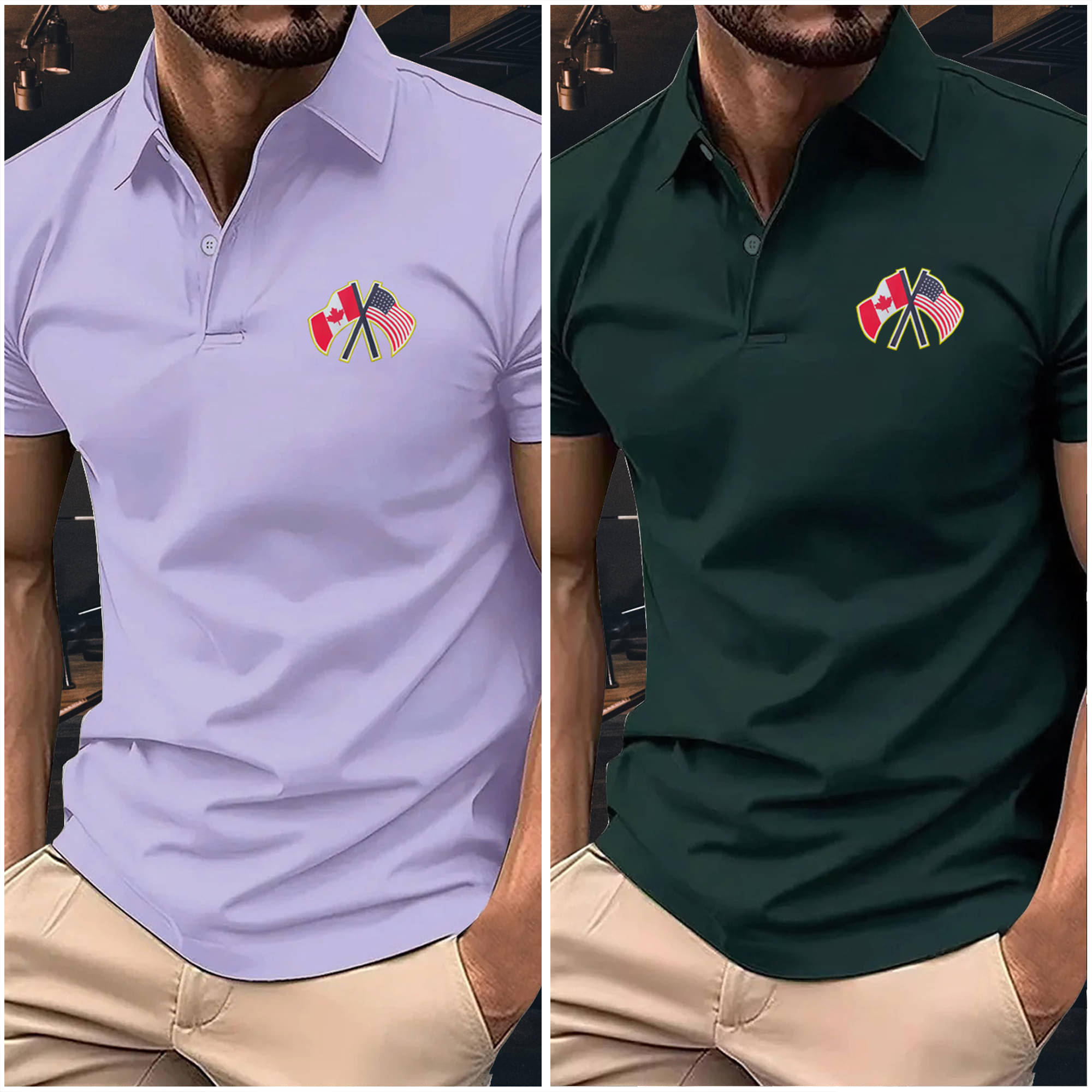     			AIN6 Men Polyester Regular Fit Printed Polo T Shirt ( Dark Green )